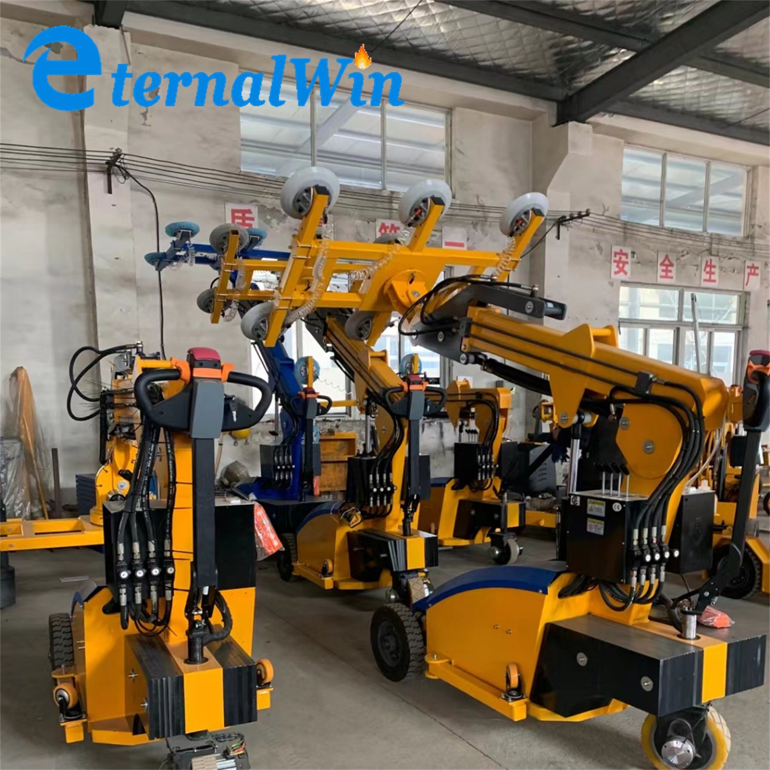 
                300kg 400kg 600kg 800kg Yellow Vacuum Glass Remote Mobile Robot Lifter for Glass Installation
            