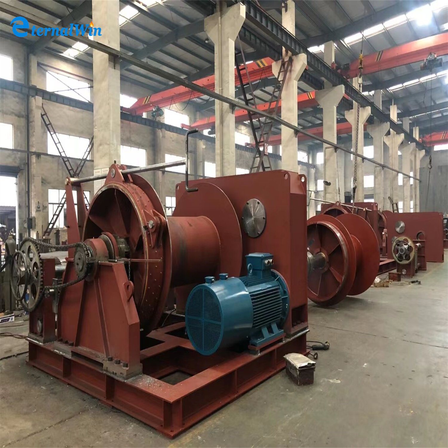 30tons 50tons 60tons 80tons 100tons Marine Hydraulic Single Drum Pulling Winch with Power Pack