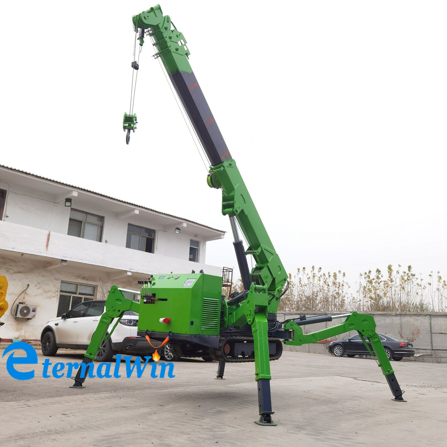 China 
                3t 5t 8t 12t Spin Crawler Crane op voorraad met Afstandsbediening
             leverancier