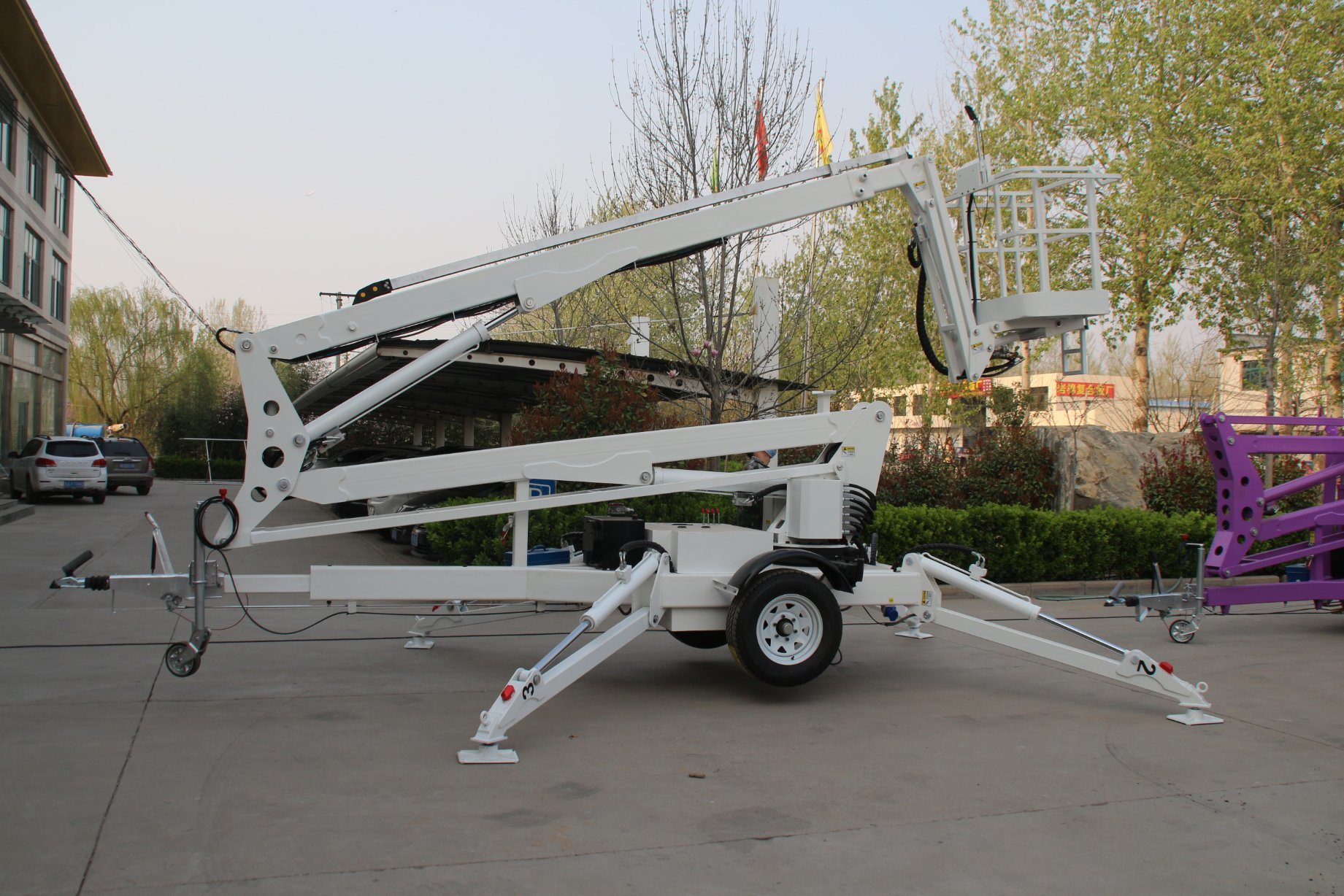 3tons Trailer Telescopic Articulated Cherry Picker Spider Lift Towable Boom Lift 16m Articulated Boom Lift Aerial Work Platform Trailed Spider Lift