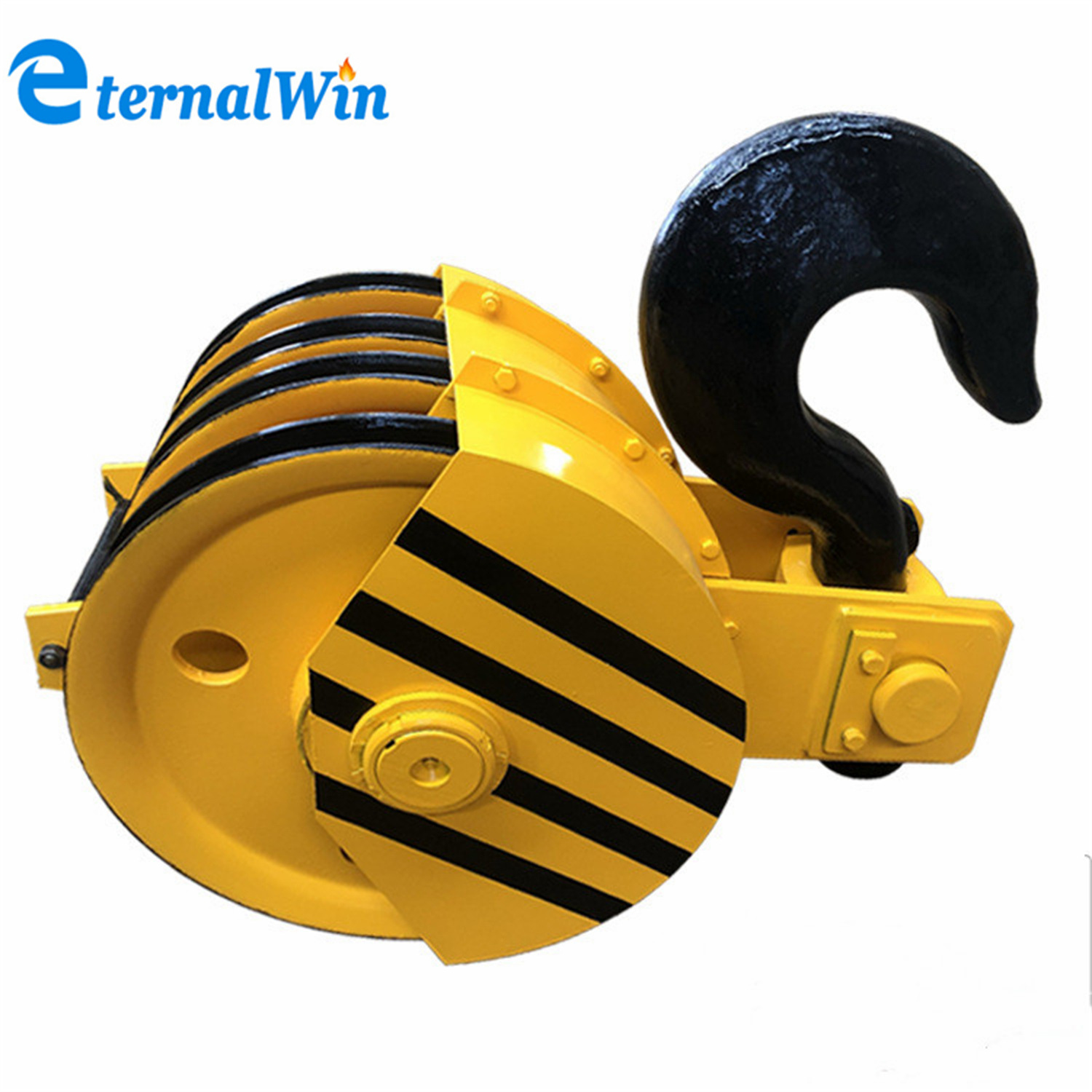 5 10 20 25 Ton Fully Enclosed Gear Type Bottom Block Single Hook Pulley Bocks Crane Hook with Safety Latch