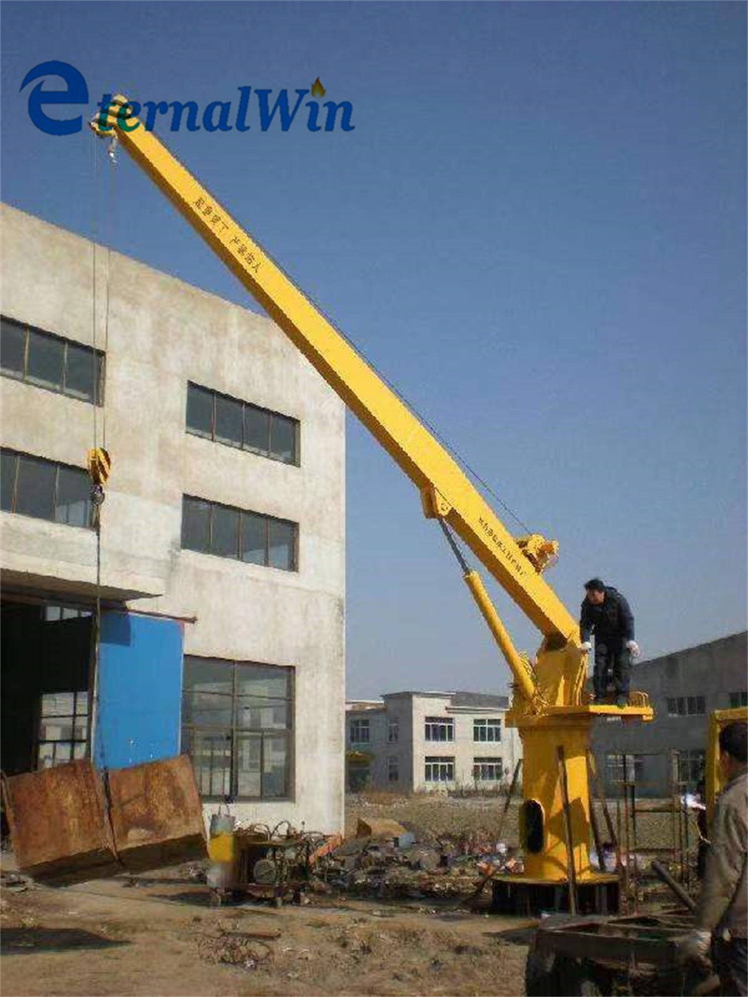 
                500kg 1000kg Mini Straight Boom Davit Crane Folding Arm Crane
            