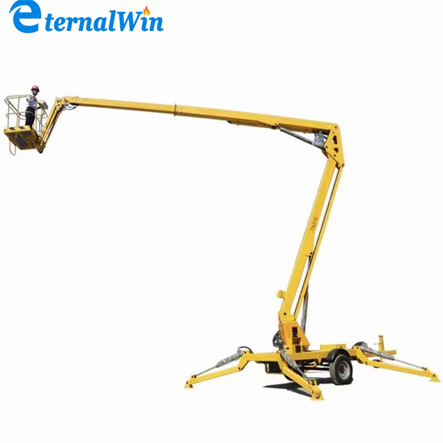 8m-22m Trailer Mounted Articulated Boom Lift Hydraulic Aerial Work Platform with Telescopic Arm