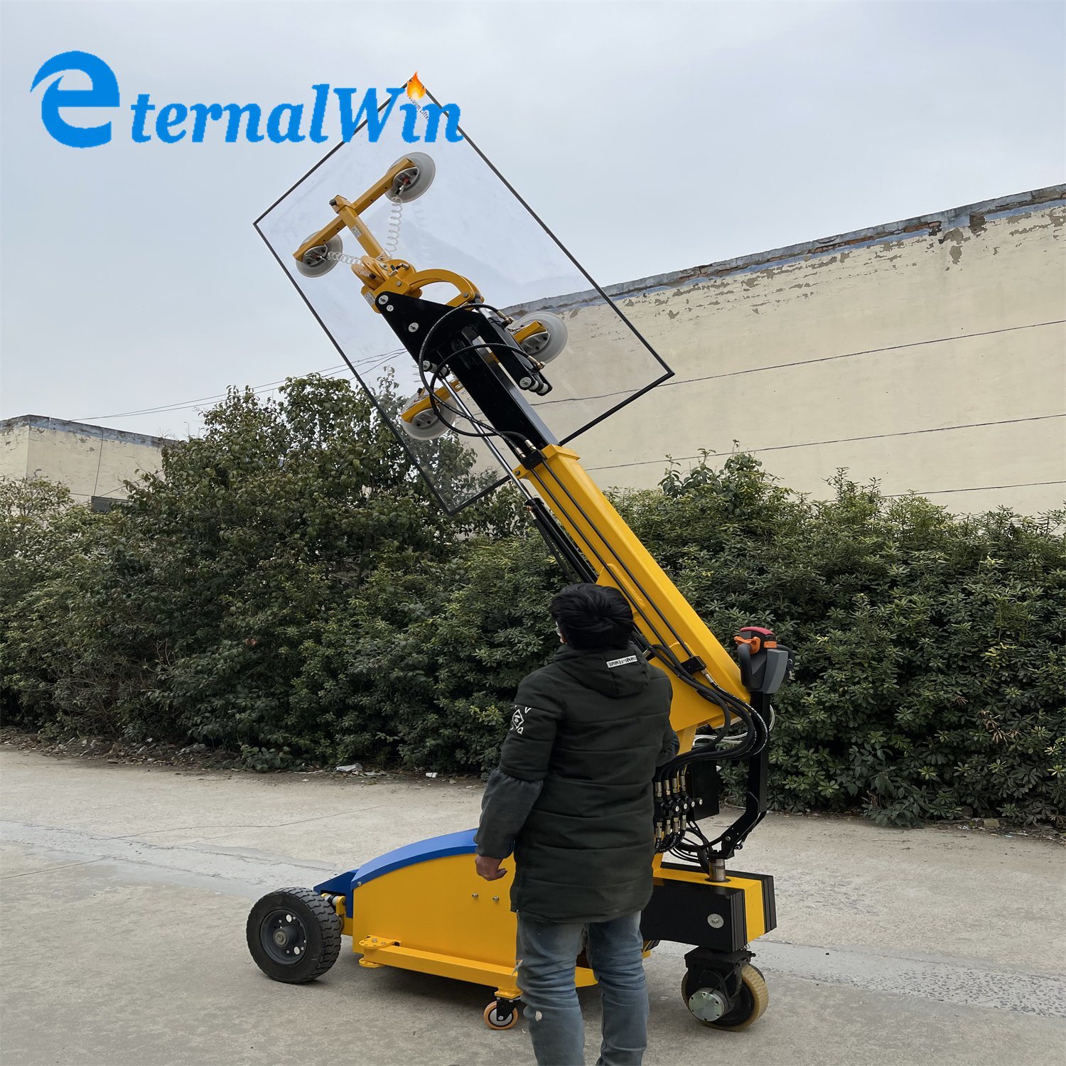 Battery Powered Vacuum Lifter W/ Multi-Function for Glass/Metals/Granite/Building Panels