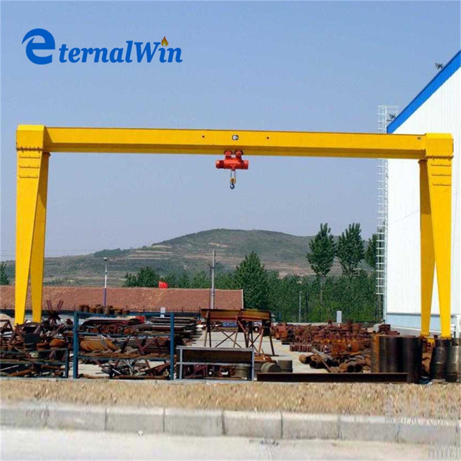 
                전기호이스트가 있는 전기전자 단일 빈 갠트리 크레인 32톤 중국 공장
            