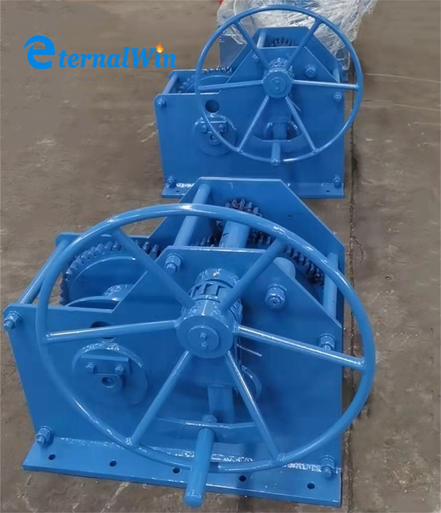 CE Approved 4400lbs Steel Wire Boat Ship Manual Hand Gear Winch for Dock Pier Used