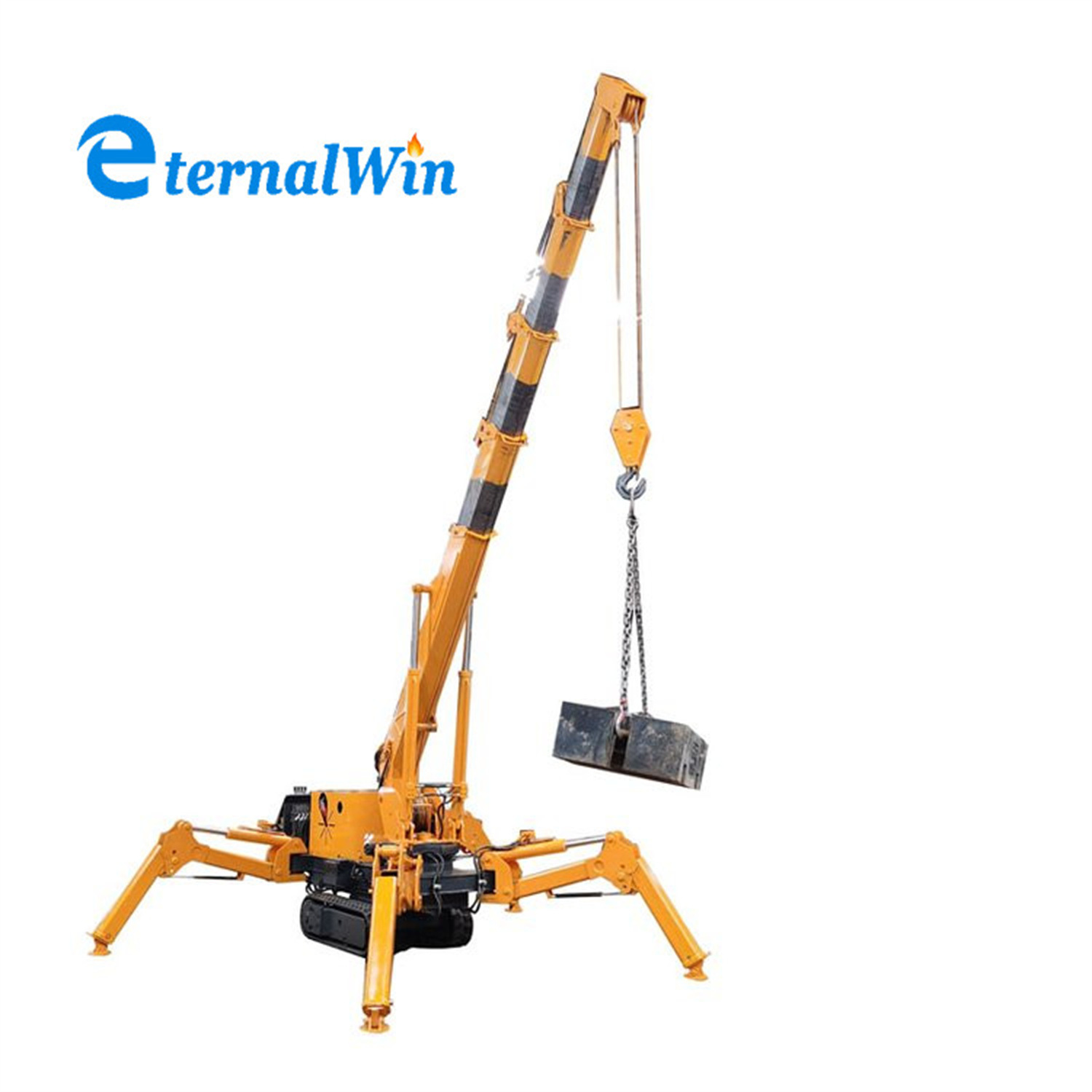 CE Approved China Factory Price Diesel Engine Hydraulic Mobile Foldable Crawler Lifting Crane 3t 5t 8t 12 Ton Telescope Boom Mini Spider Crawler Crane for Sale