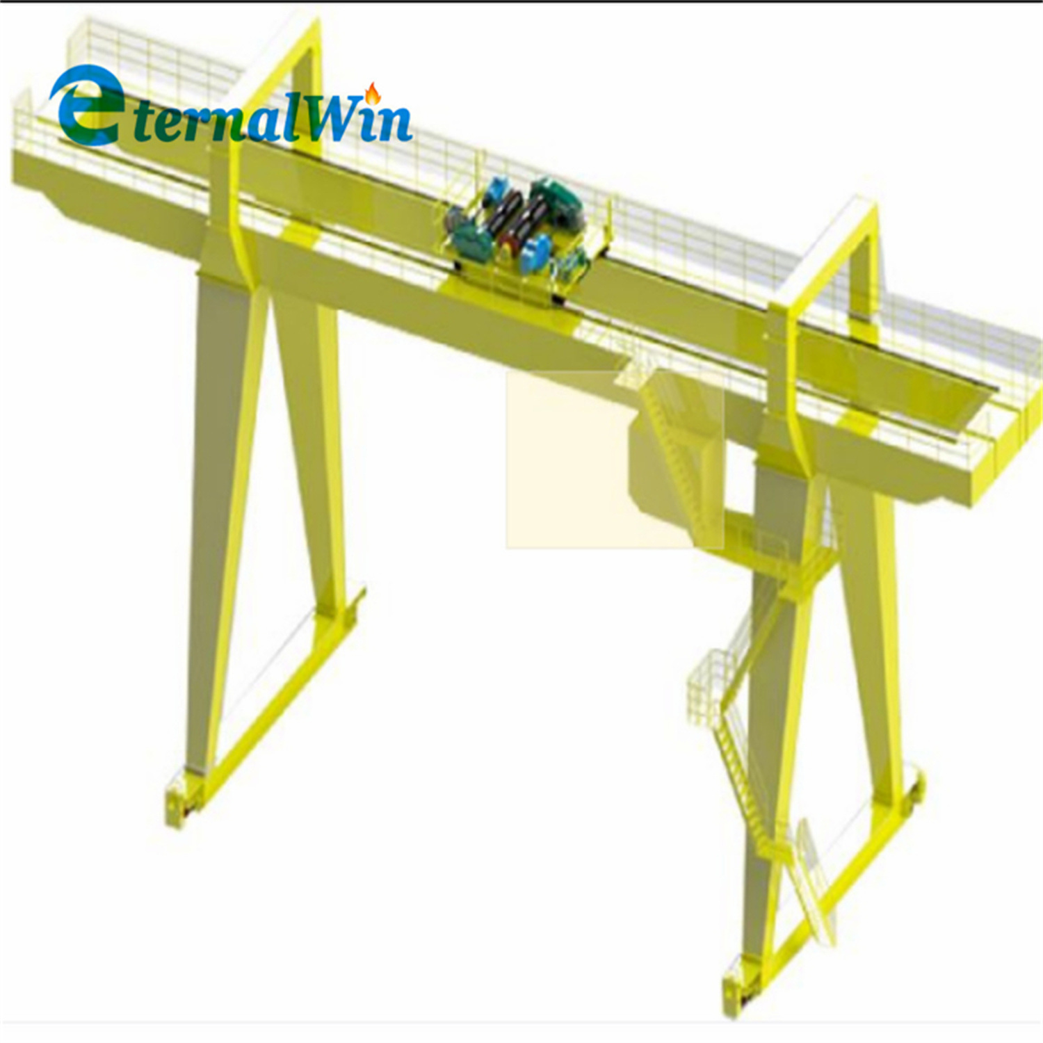 Cab Controlled Double Girder Gantry Crane with Winch System