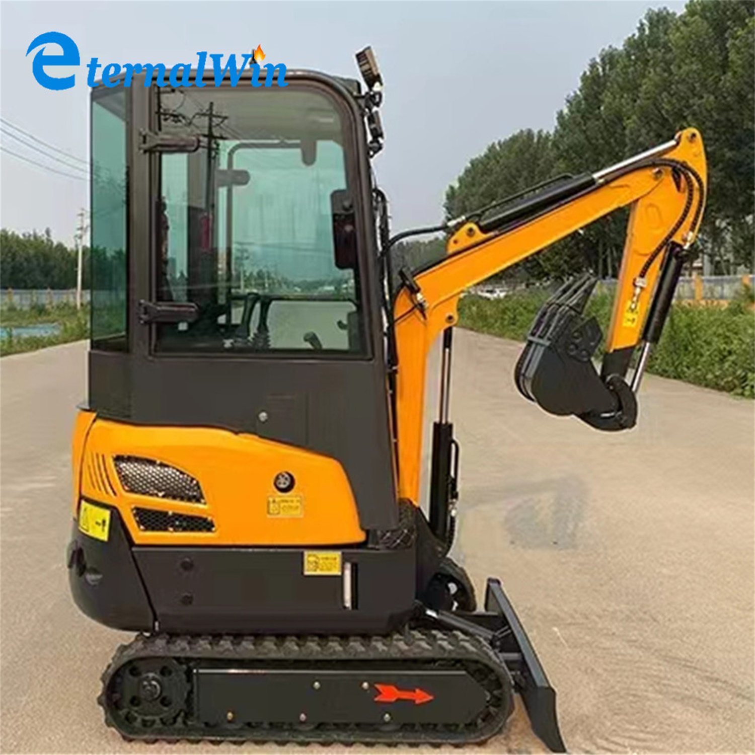 China New Construction Machine 0.8ton 1ton 1.8ton 2ton Mini Digger Hydraulic Excavator Price with Rubber Track