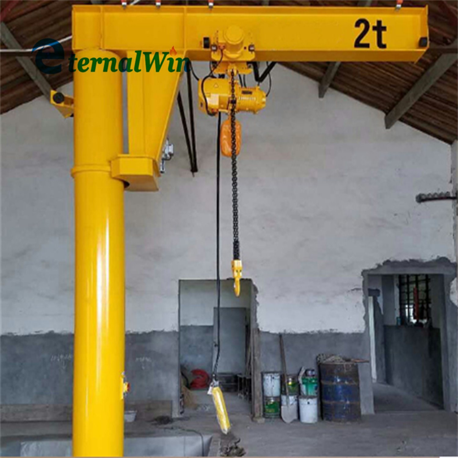 China 
                Column Rotating Electric Hoist Lifting Mechanism Jib Crane
             supplier