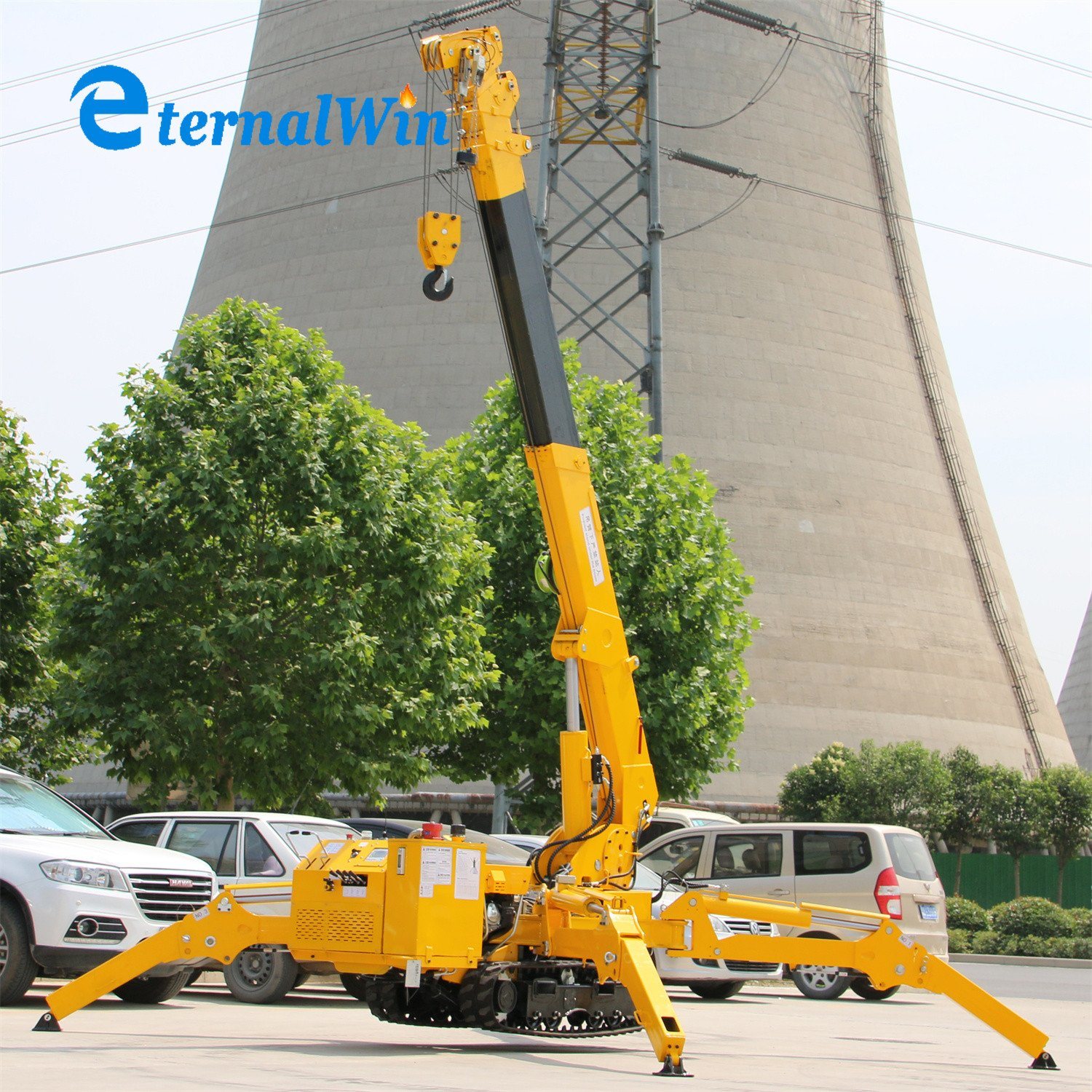 Construction Equipment 3 Ton 5 Ton 8 Ton Telescopic Boom Mobile Mini Spider Crane with Crawler for Sale