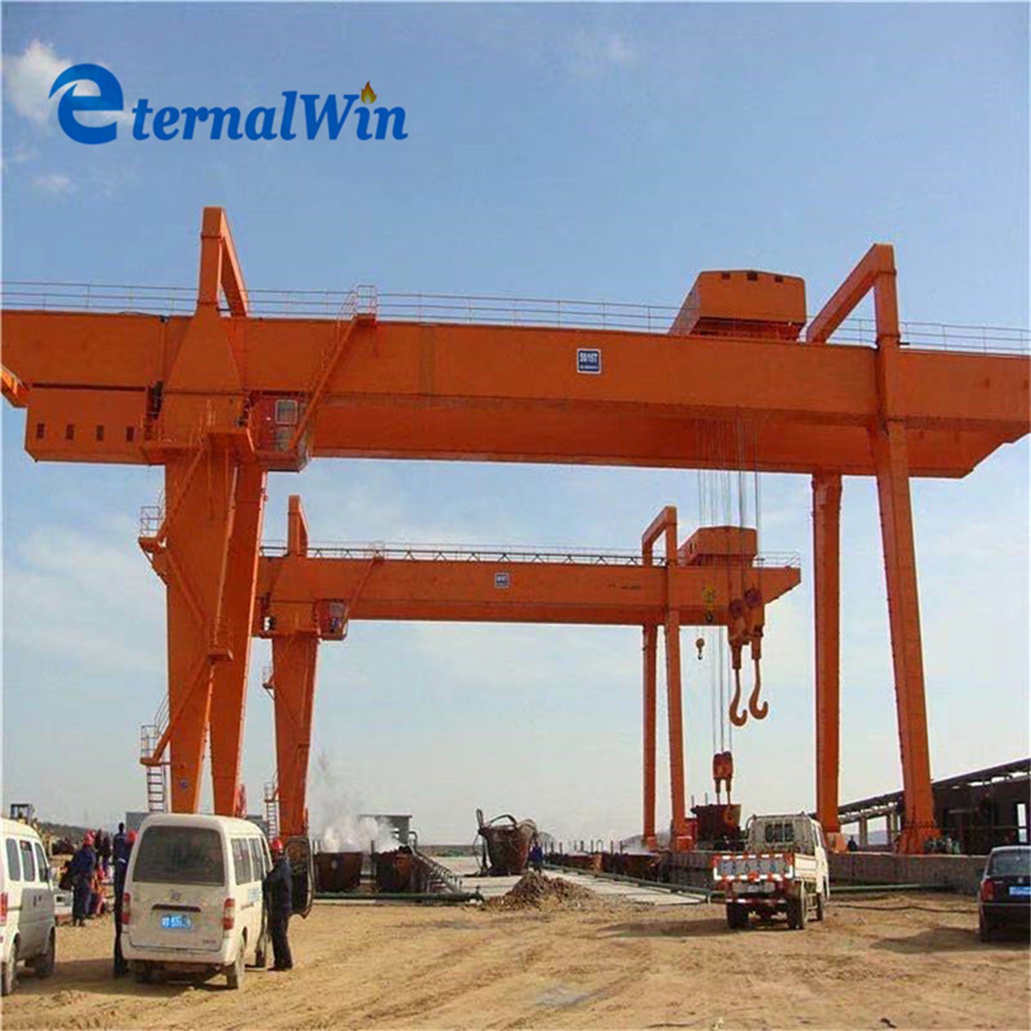 
                Custom конструкция контейнера подъем 1-20 тонн двойной подкрановая балка козловой кран для продажи
            
