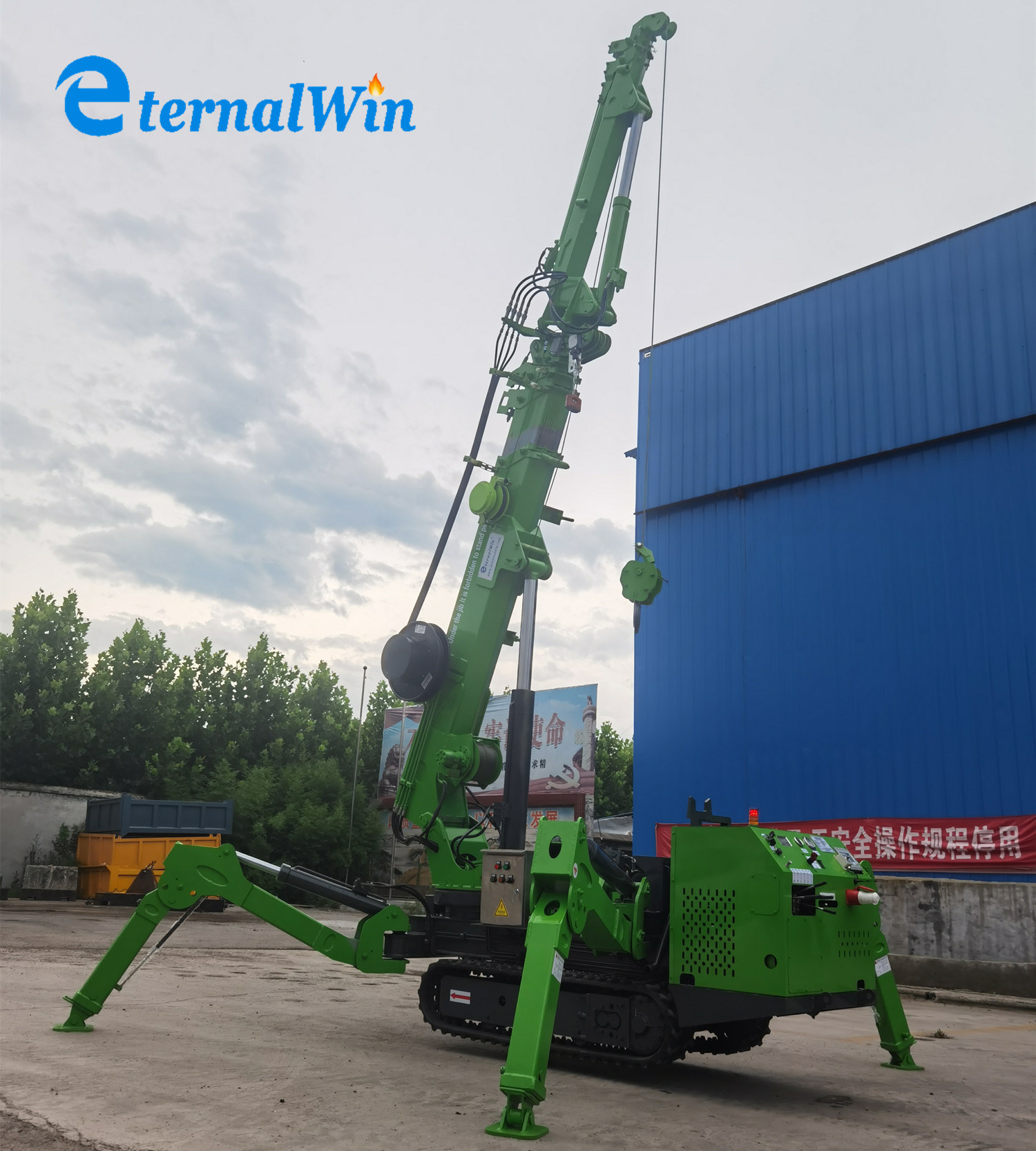 Diesel Engine Multifunctional Mini Spider Crane 1t 3t 5t 8t with Fly Jib