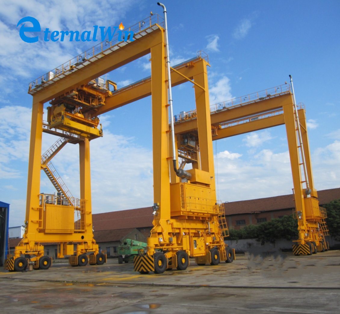 Double Beams/Girders Rmg Crane Heavy Duty Rail Mounted Gantry Frame Container Lifting Crane