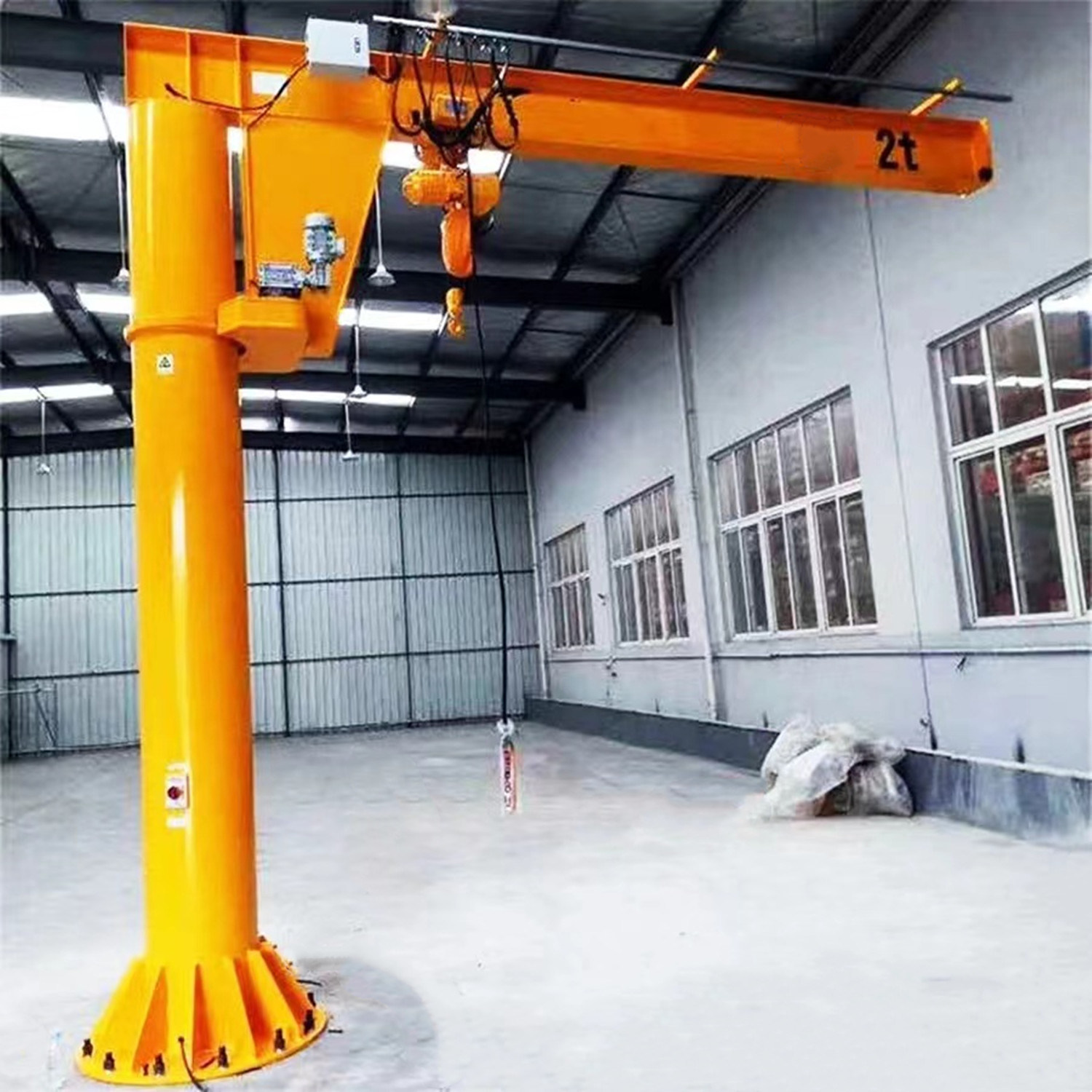Electric Hoist Pillar Mounted Jib Crane 500kg 1000kg 2000kg