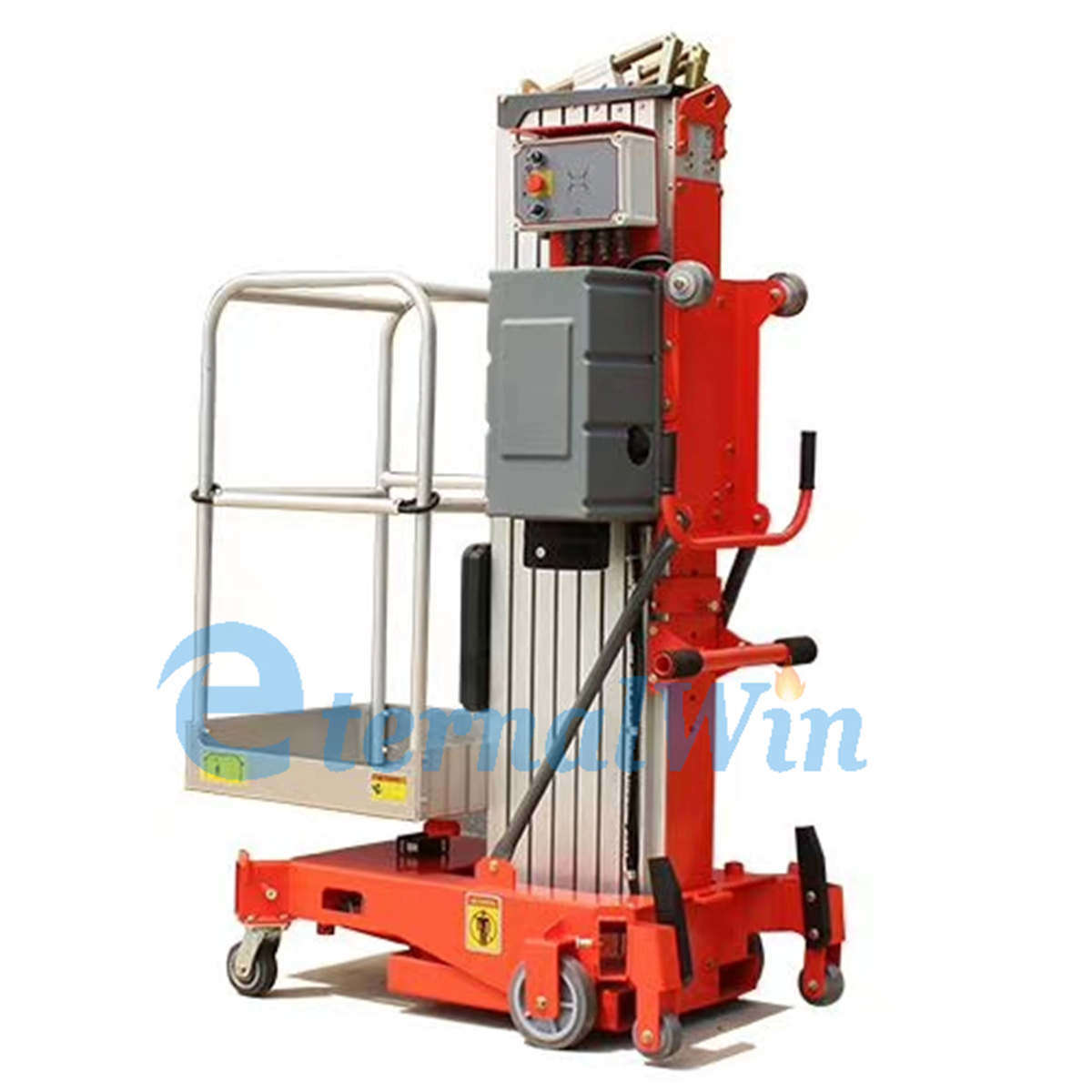 Electric Man Lift Aluminum Vertical Single Double Mast Lift Self Propelled Mast Lift Hydraulic Person Lift