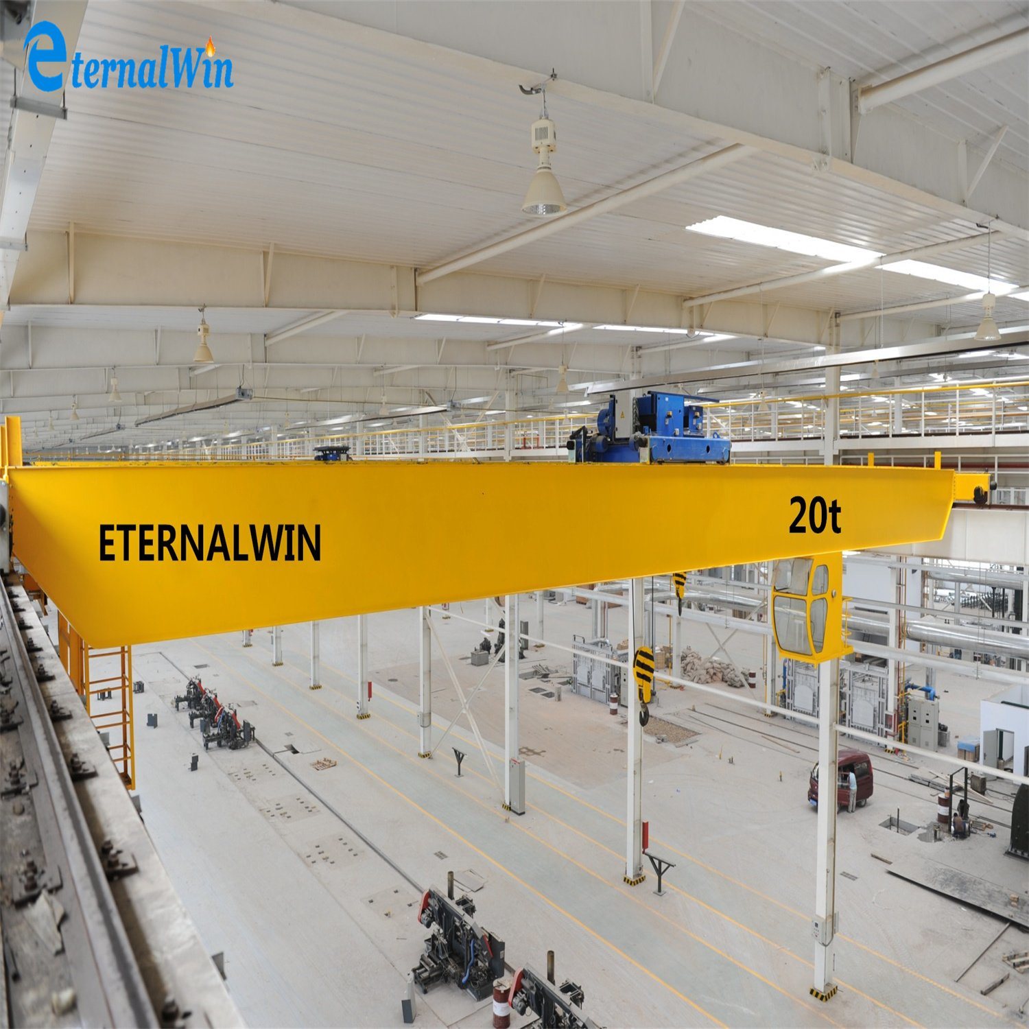 Electric Overhead Bridge Crane Monorail for Workshop Steel Building Kits Lifting 20 Ton