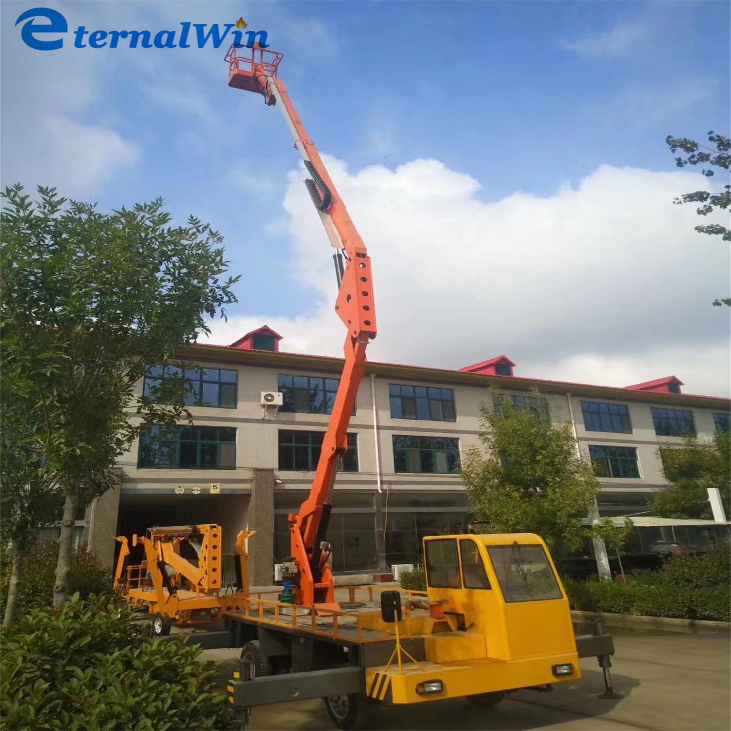 Electric Telescopic Boom Lifting Hydraulic Boom Lift Mini Trailer Mounted Boom Lift