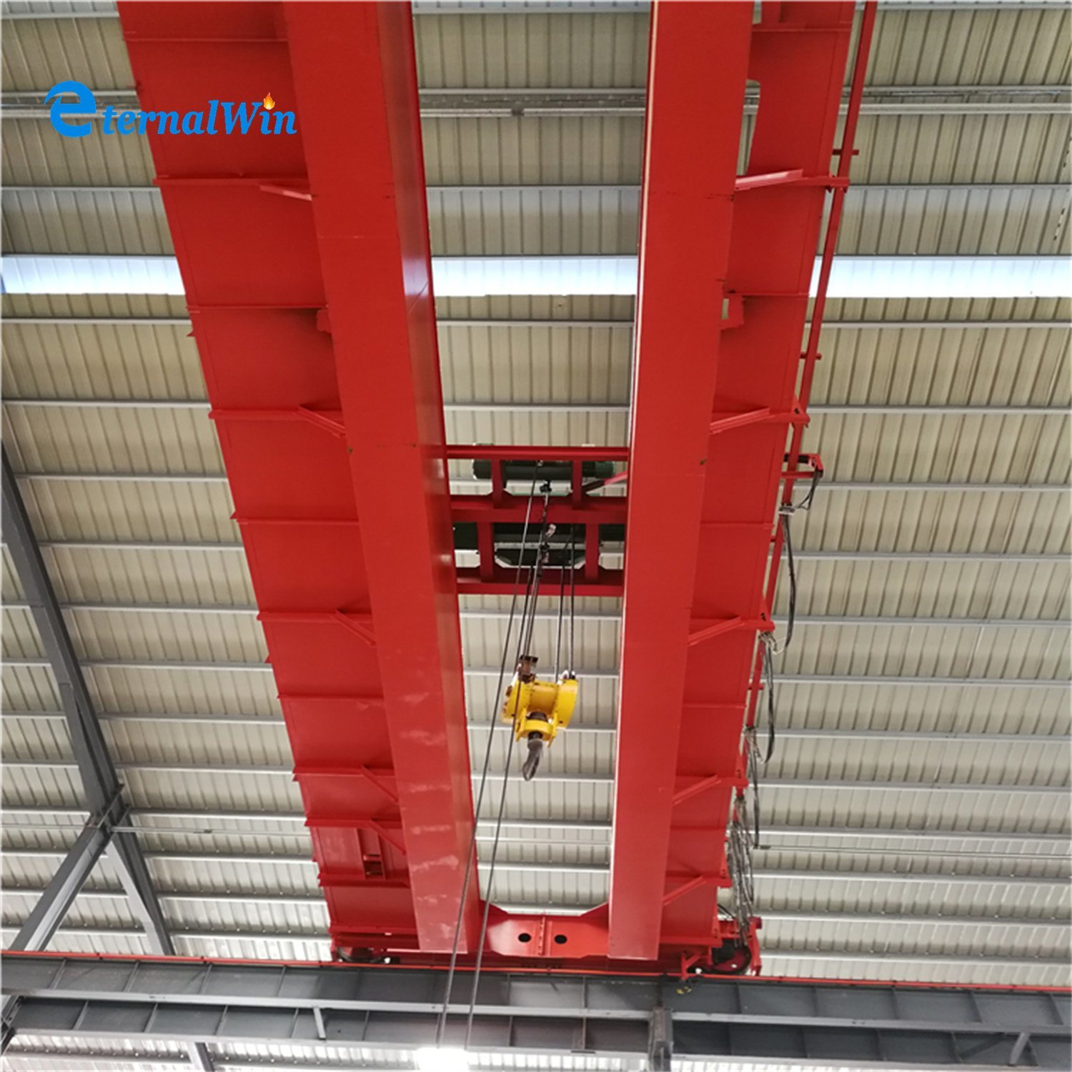 China 
                Factory Double Girder Overhead 40 Ton Twin Beam Travelling Bridge Crane for Warehouse Workshop Application
             supplier