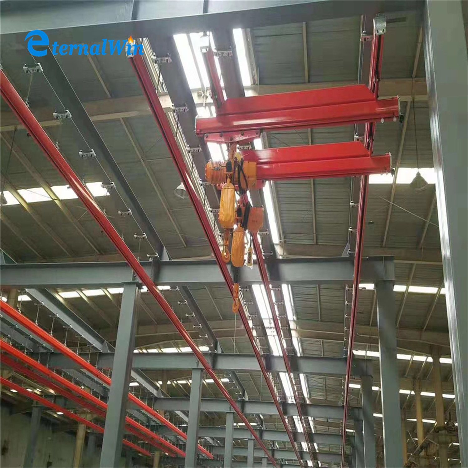 China 
                柔軟性と高効率 1 トン 2 トン 3 トン ダブルジラダーガントリクレーンサスペンションビームブリッジ Kbk EOT モデル 販売のための天井クレーン
             supplier