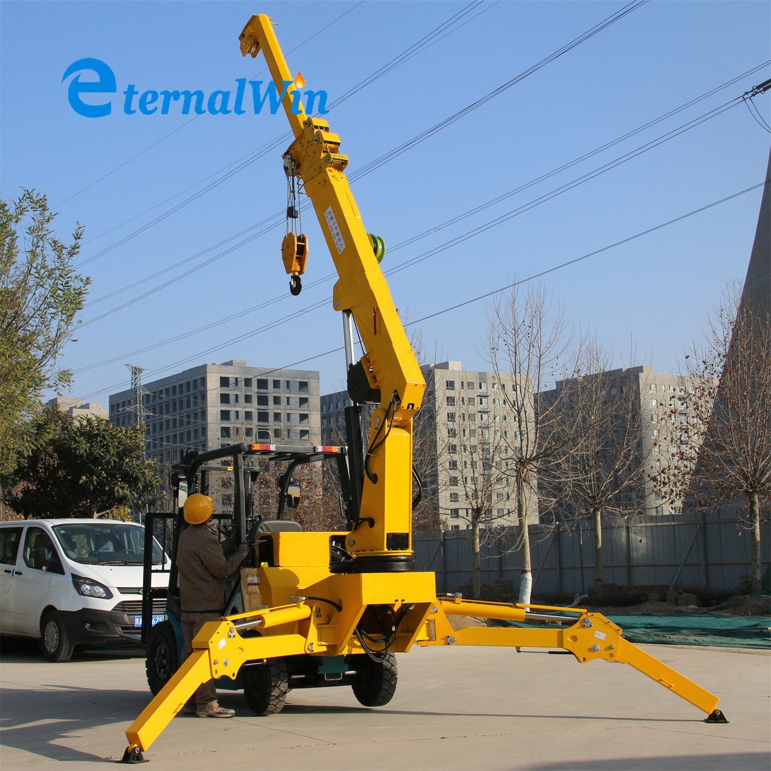 China 
                Grúa de araña de orugas hidráulica plegable 1ton Mini Crane Precio
             proveedor