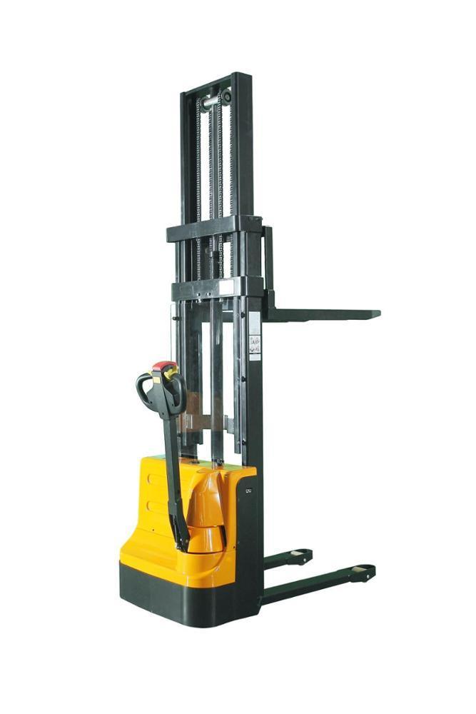 Full Electric Pallet Stacker 2 Ton Capacity Loading Hydraulic Walking Forklift with Charging Battery Walking Lift Truck