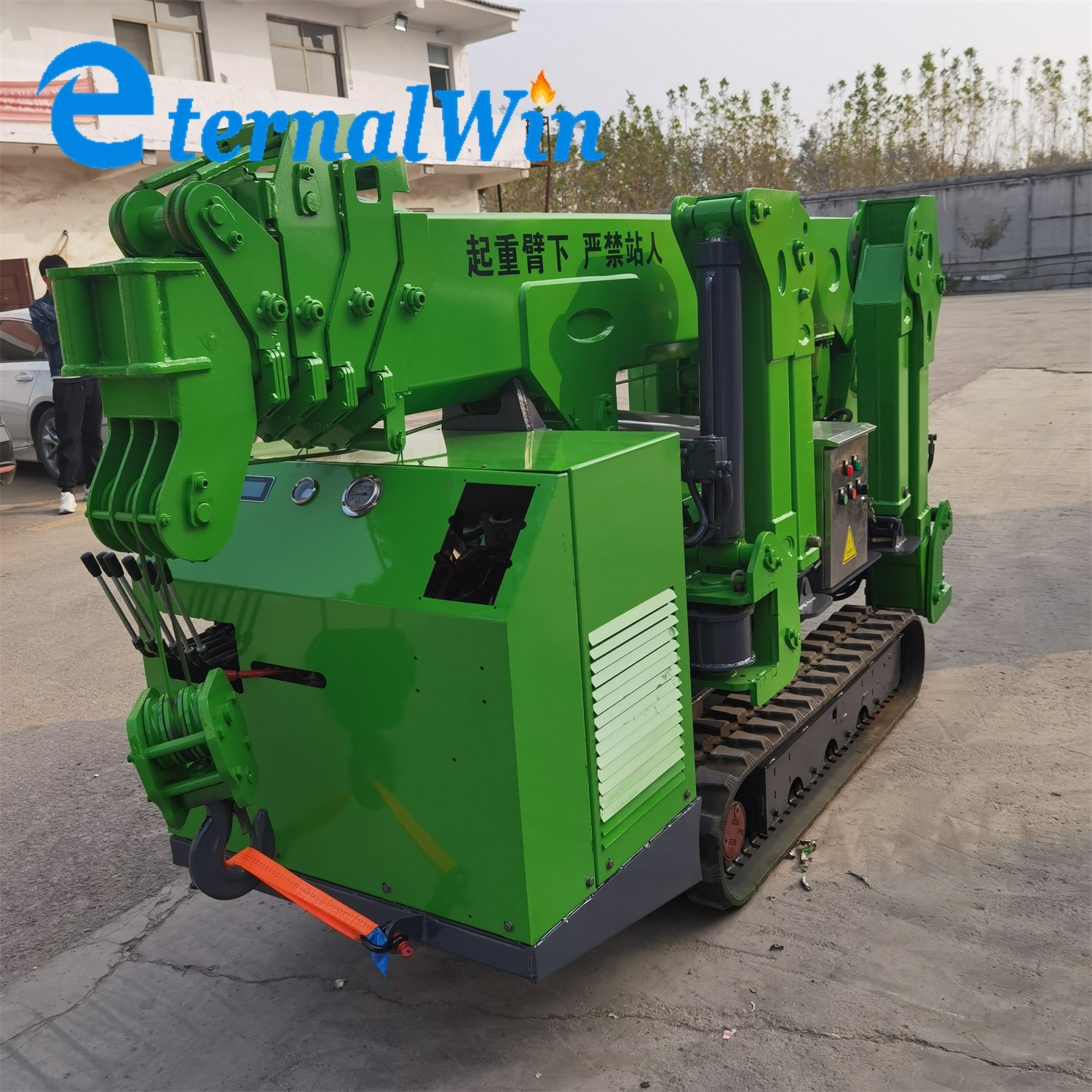 
                Serviço Pesado 3 Ton 5t 8t 4 Garras Mini-grua Esteiras Controle remoto sem fio teia de esteira rolante com bom preço para restringir o local de trabalho
            