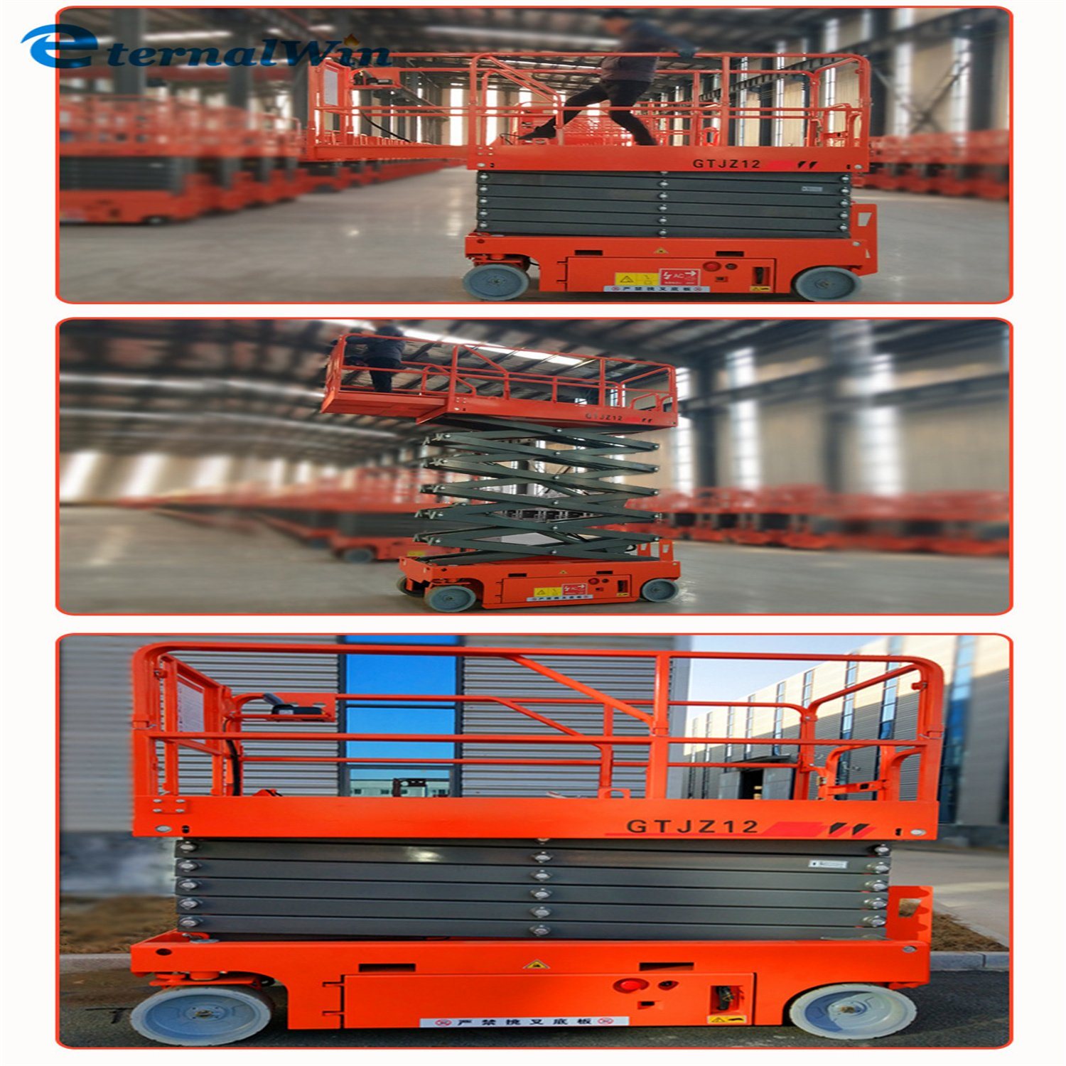 Henan Factory Supplier 6m Height 230kg Scissor Lift Machine Track Crawler Scissor Lift Scissor High Lift