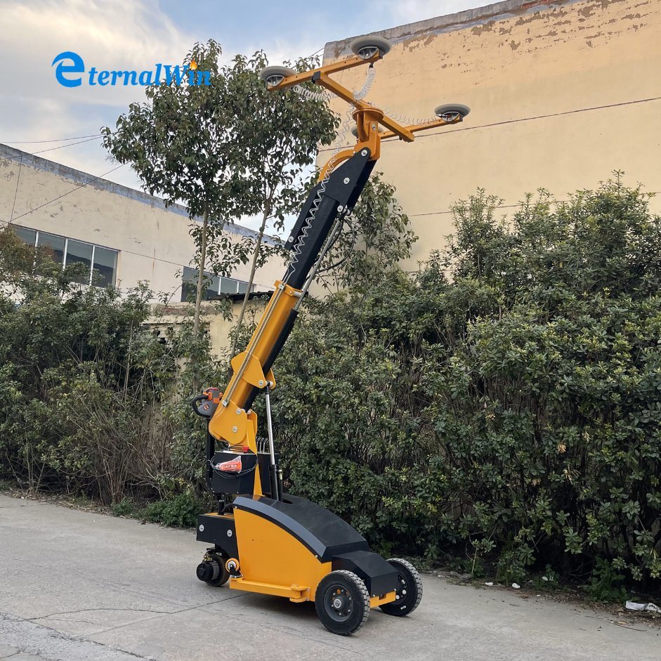 High Efficiency Motorized Movements Lifting Glass Vacuum Sucker Glazing Robot for Sale