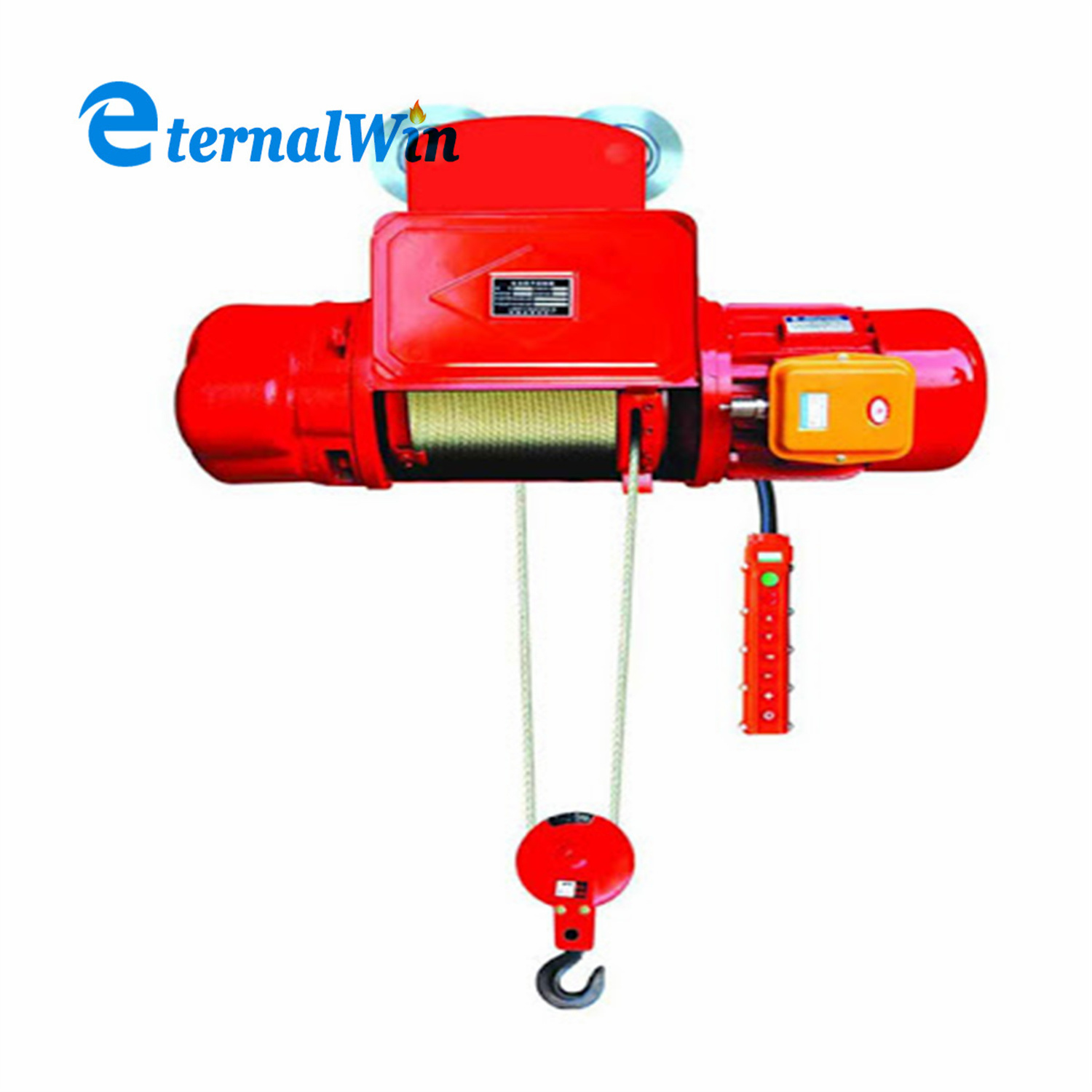 High Quality 500kg 2 Ton 3ton 5ton CD MD 12V 60Hz 220V 380V Electric Cable Construction Wire Rope Electric Hoist