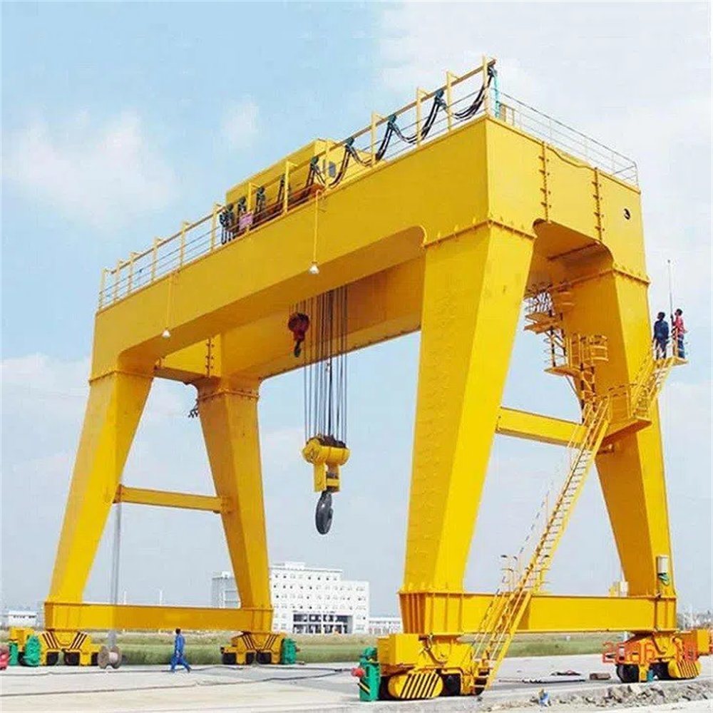 China 
                High Strength Outside Industrial Double Beam Gantry Crane Mounted with Hook
             supplier