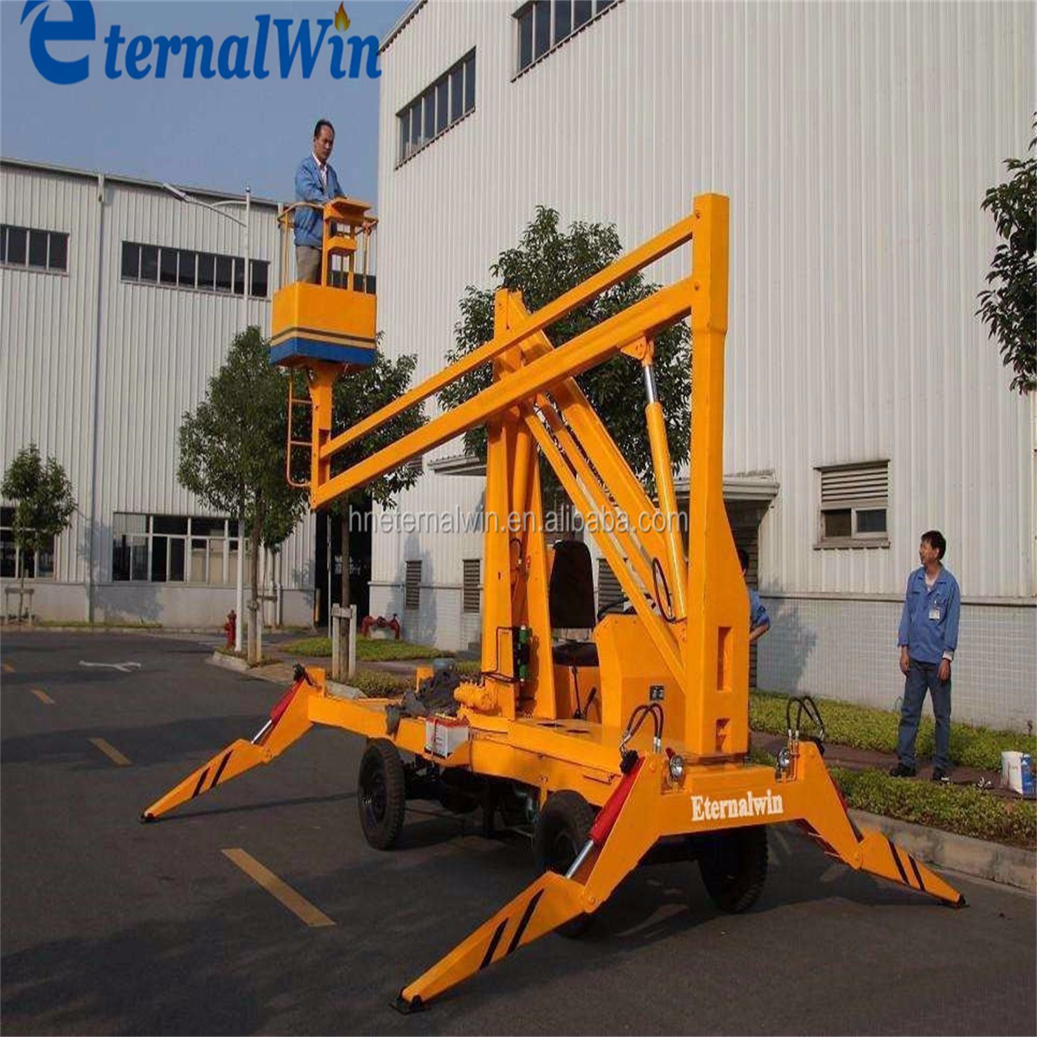 Hot Selling Articulated Towable Boom Lift Trailer Mounted Cherry Picker Aerial Platform Lift