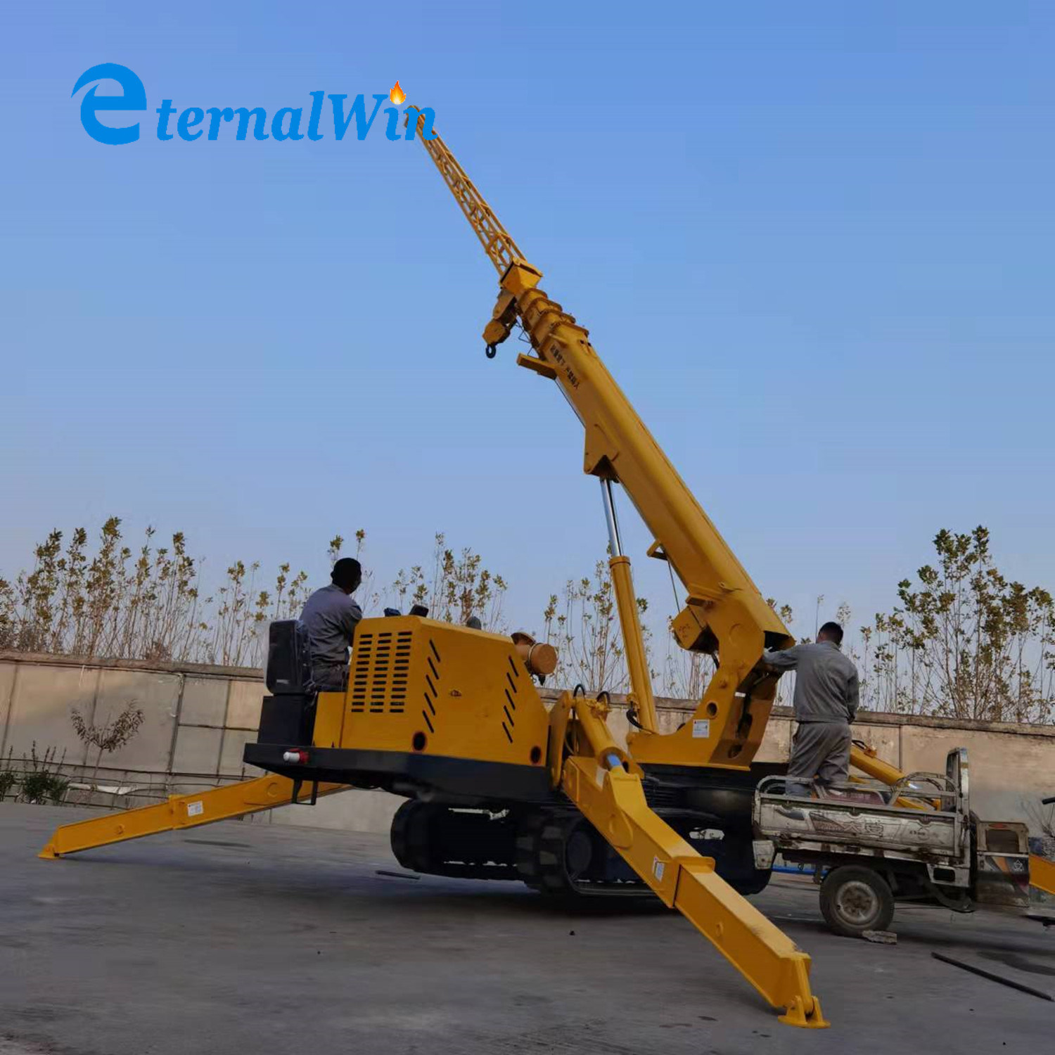 Hotsale Canada Construction Lifting Works Used 3t 5t 8t Foldable Mobile Mini Spider Crawler Crane for Narrow Space