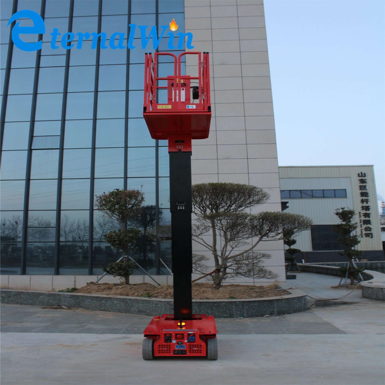 Hydraulic Aluminum Alloy Aerial Work Platform Single Mast Vertical Lift Price