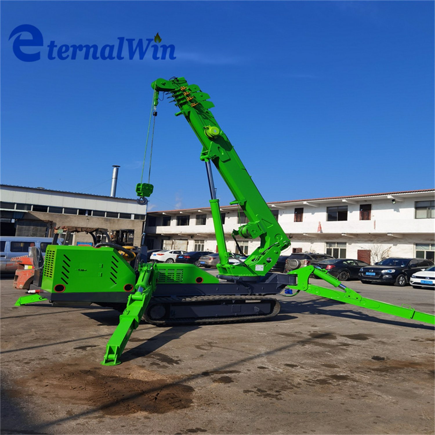 Hydraulic Foldable Mobile Crawler Electric Construction Narrow Space Wireless Remote Control 3ton Spider Crane for Construction