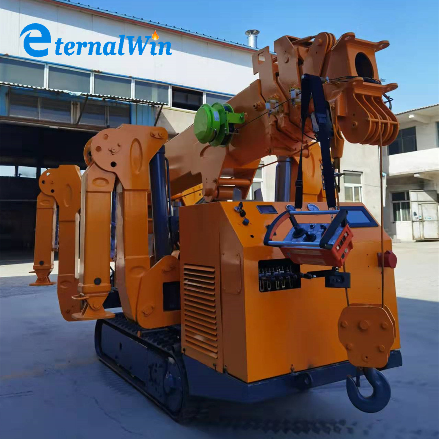 Hydraulic Lifting Construction Machine Foldable Mobile Crawler Crane Remote Control 3ton 5ton 8ton Small Spider Crane for America