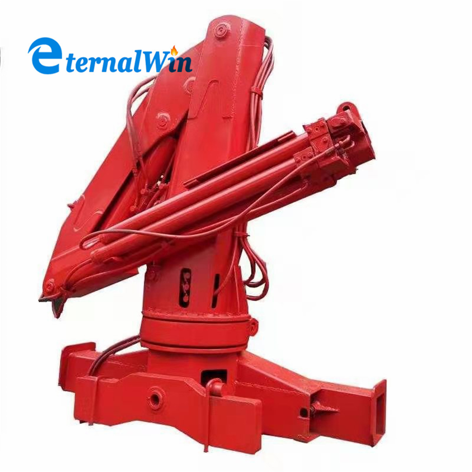 Knuckle Boom Marine Ship Deck Small Barge Crane with Telescopic Boom