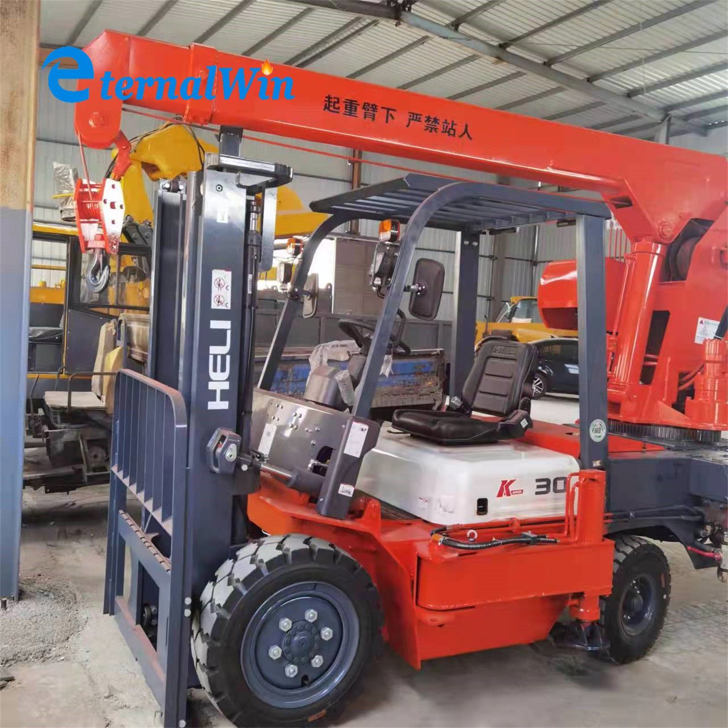 Kuwait Australia Used 3.5 Ton Hydraulic Folding Boom Lift Machine Stacker Container Forklift Crane