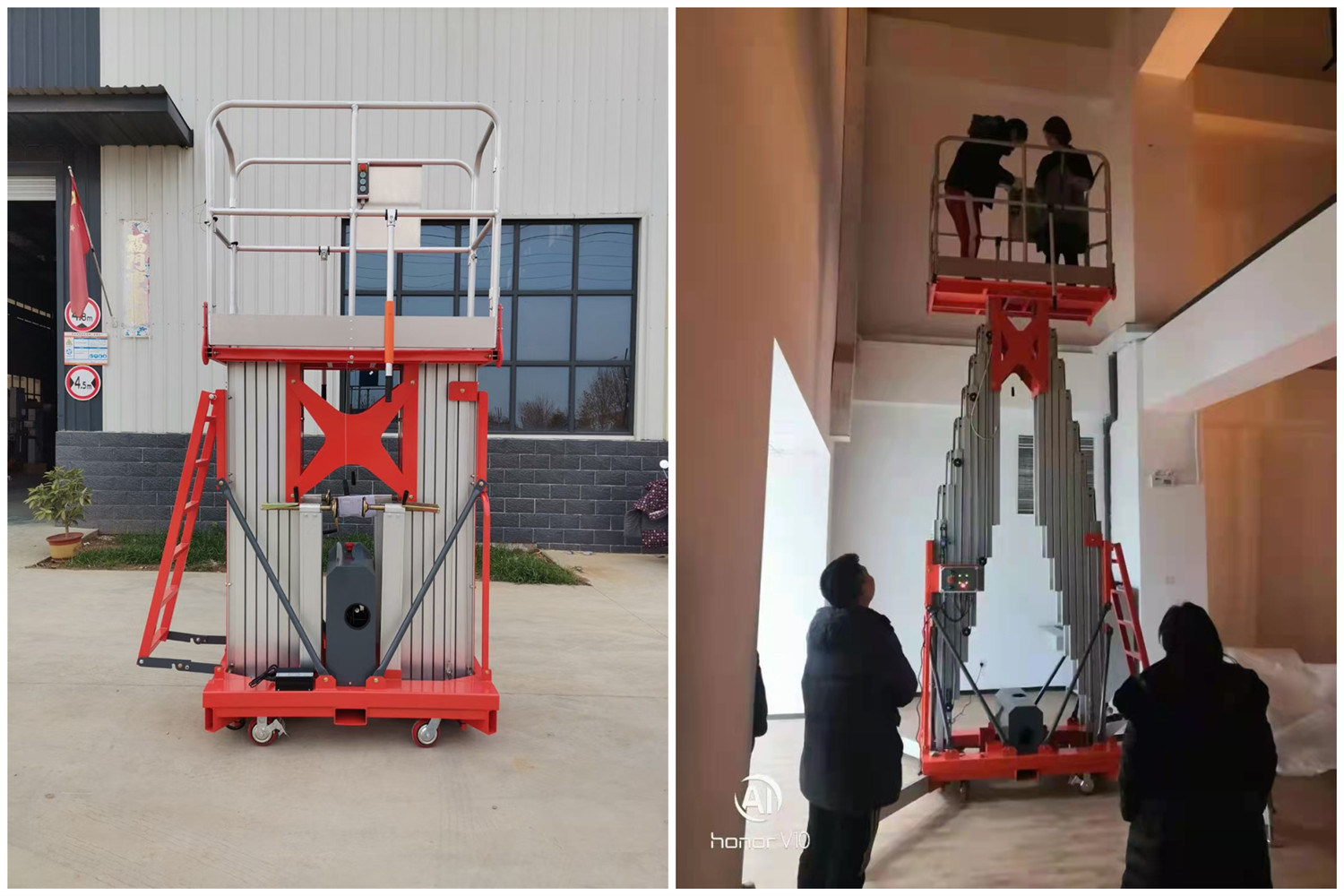 Lift Machinery Aluminum Self-Propelled Vertical Lift Aerial Working Platform