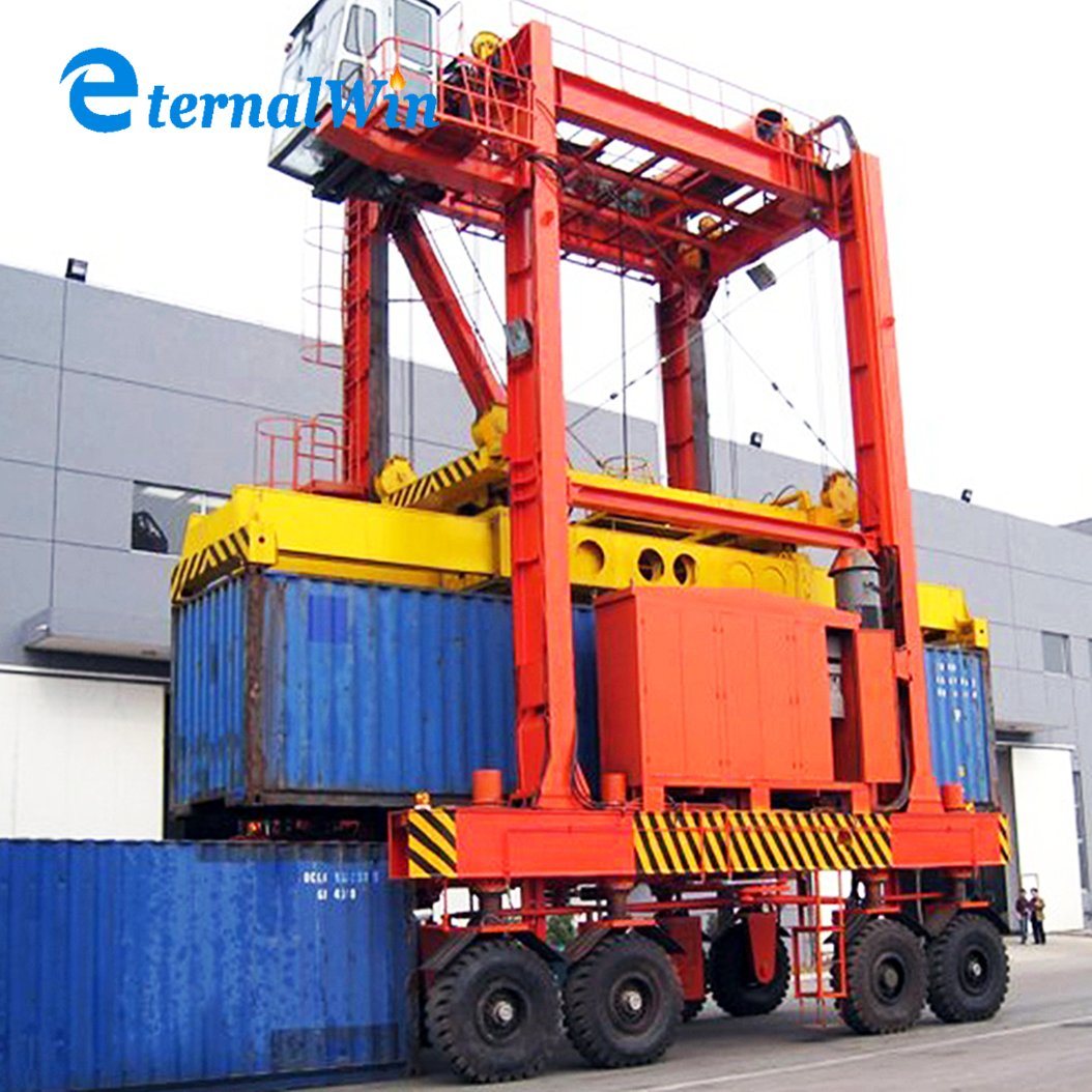 
                Lifting 40t Rtg Rubber Tyre Port Duty Cranes Staddle Carrier Container Gantry Crane Price
            