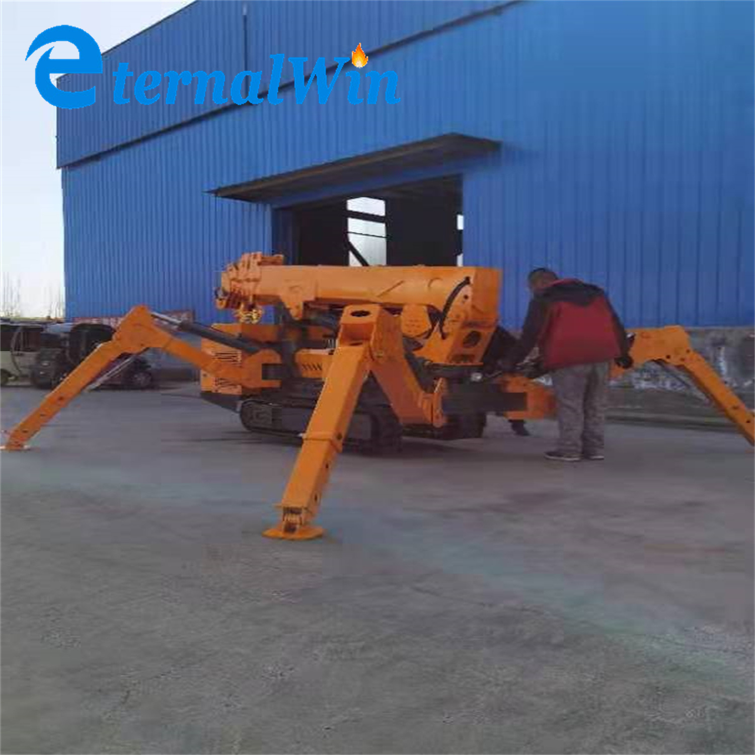 Long Beam Spider Crane for Sale 3 Ton Spider Hydraulic Crane for Narrow Working Space Mini Spider Crawler Crane for Glass with CE Certificate