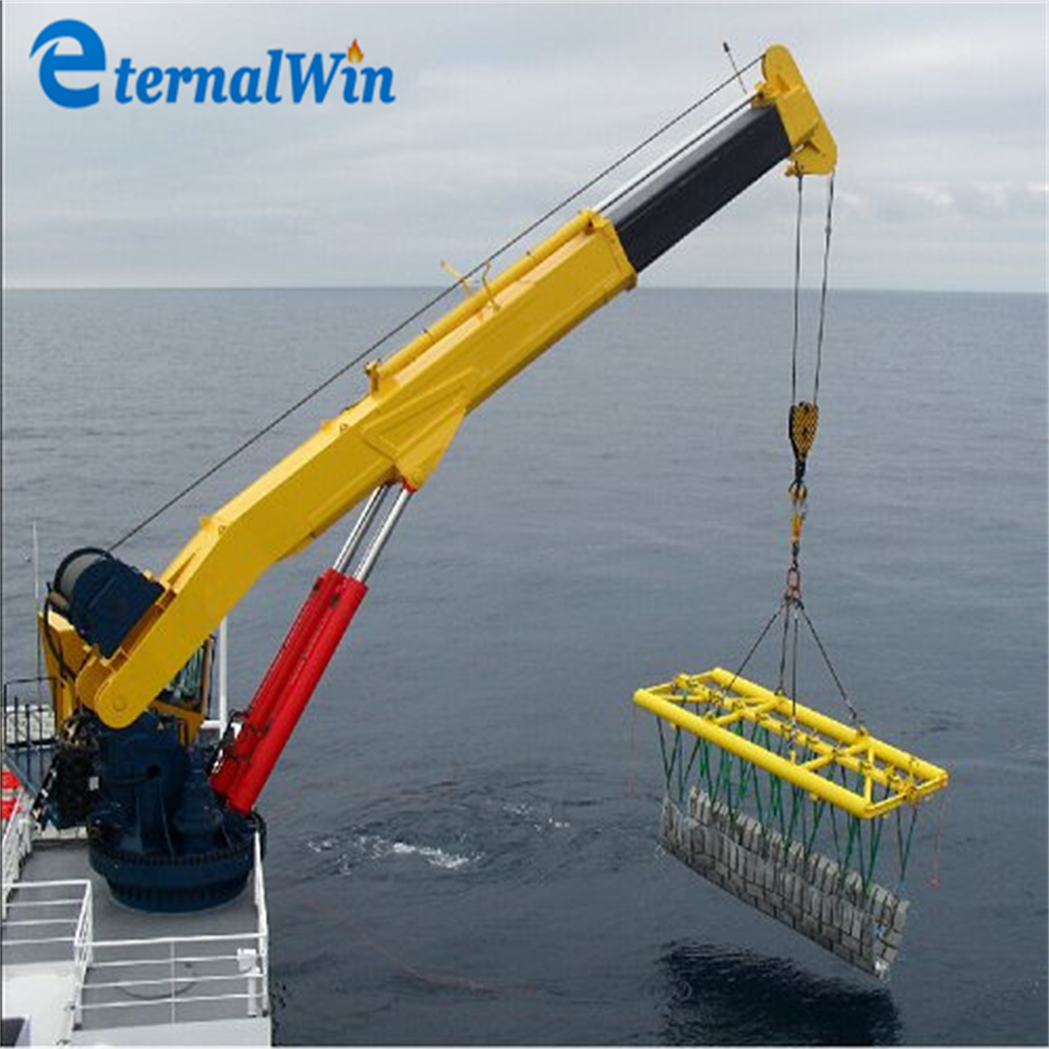 Manufacturer Marine Ship Hydraulic Telescoping Knuckle Crane