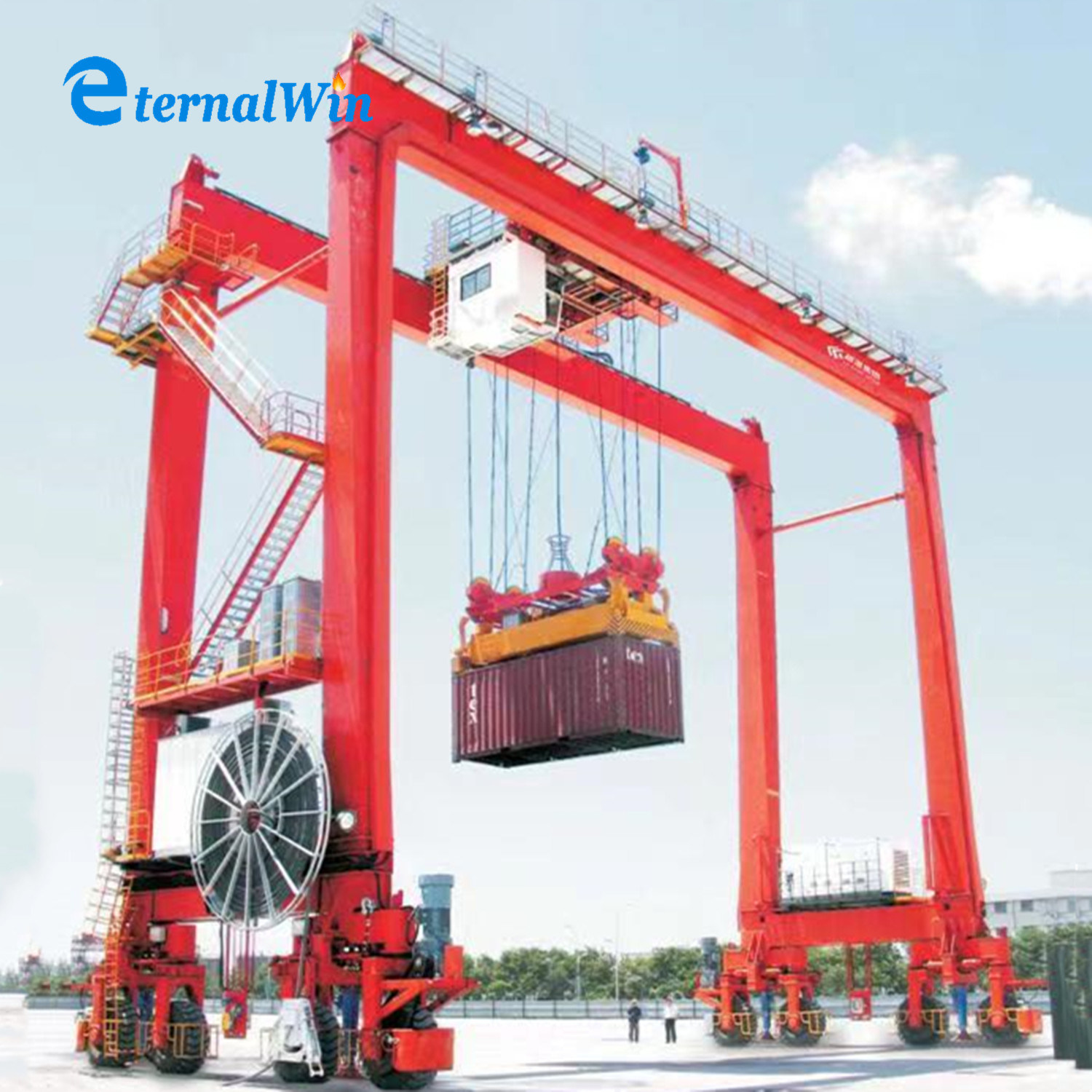 Китай 
                Морской порт используется 10т 20т 25т 30т 40т Rtg резиновые шины типа контейнера подъем цен козловой кран
             поставщик
