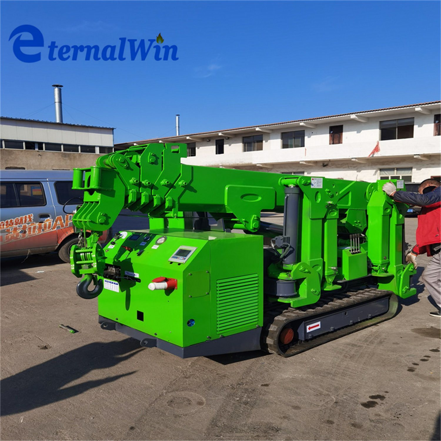 Mini Hydraulic Telescopic Boom Lifting Equipment Crawler Spider Crane for Narrow Place 3ton 5ton 8ton