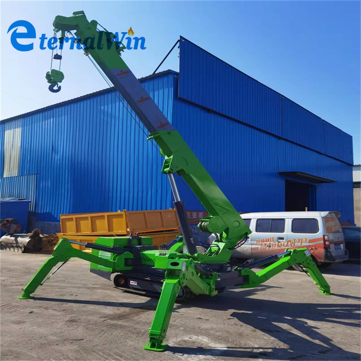 Mini Mobile Spider Lifting Crawler Crane with Hoist