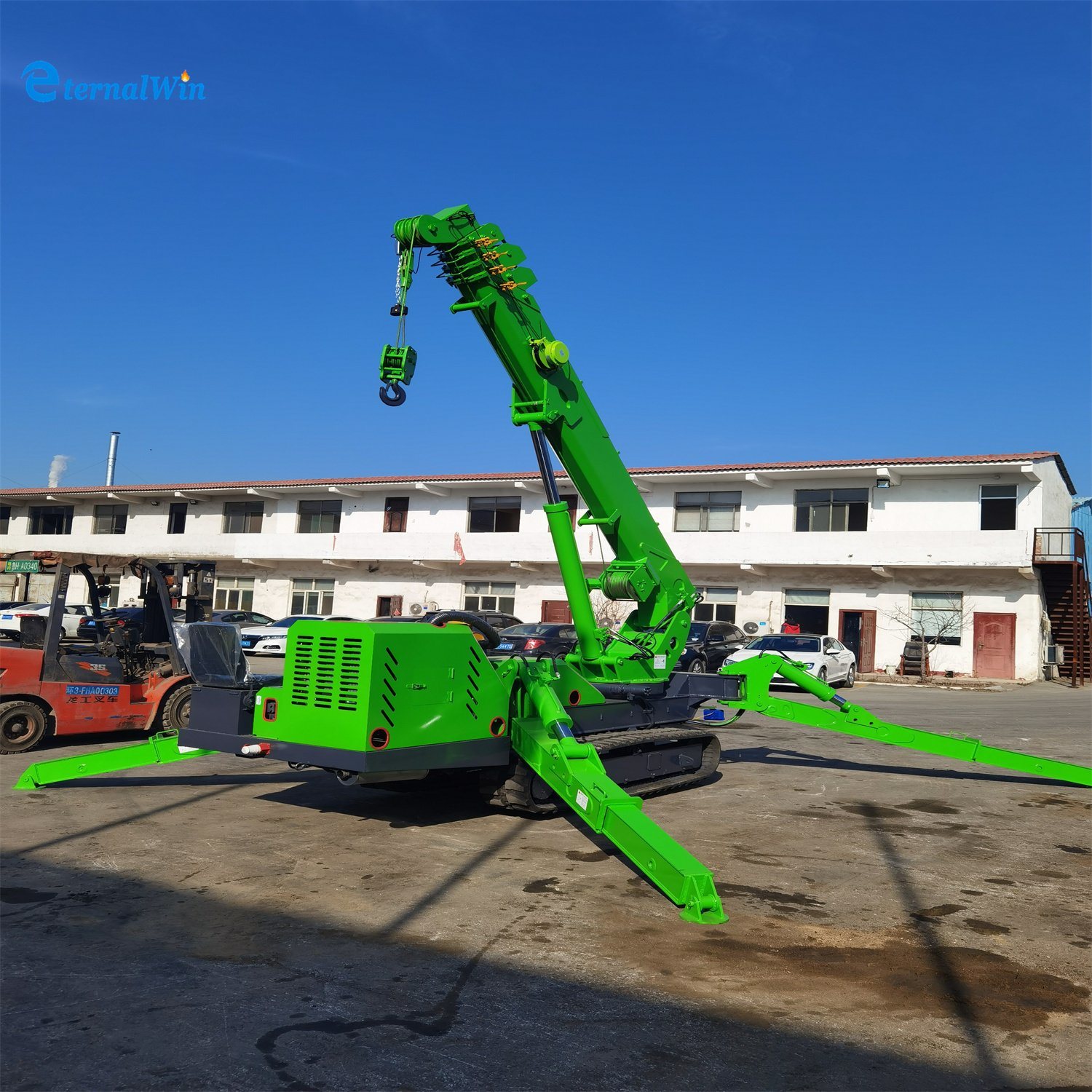 Mini Rubber Crawler Spider Telescopic Boom Crane with High Performance