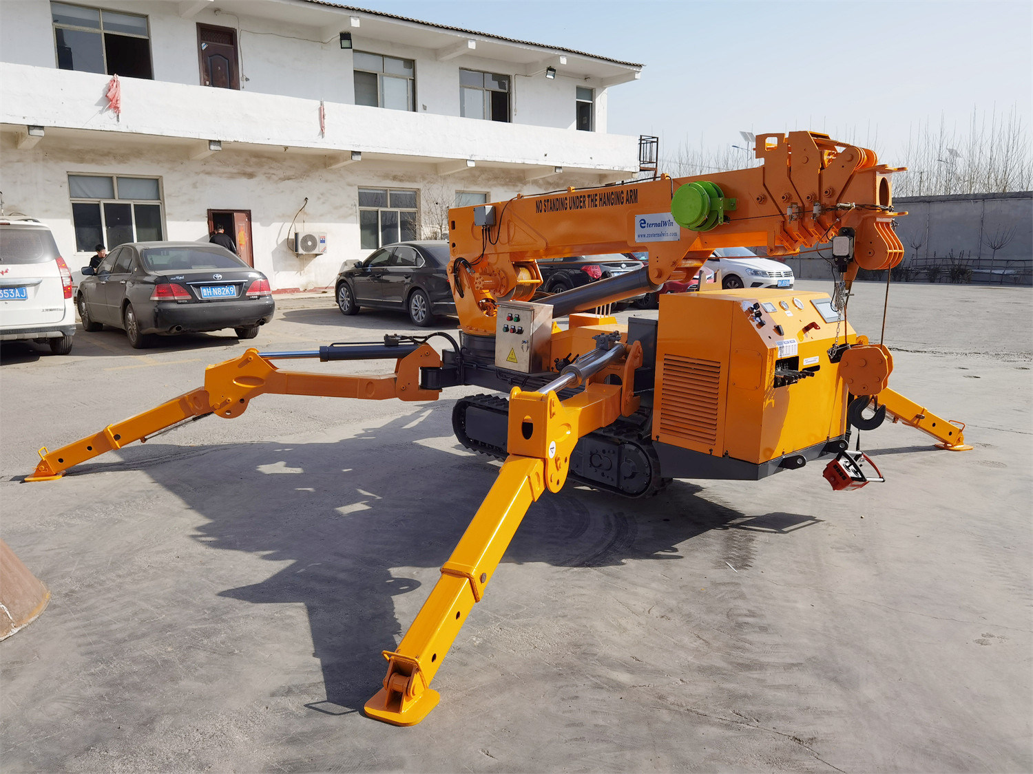 Miniature Hydraulic Mechanical Crawler Spider Crane with Hoist for Sale