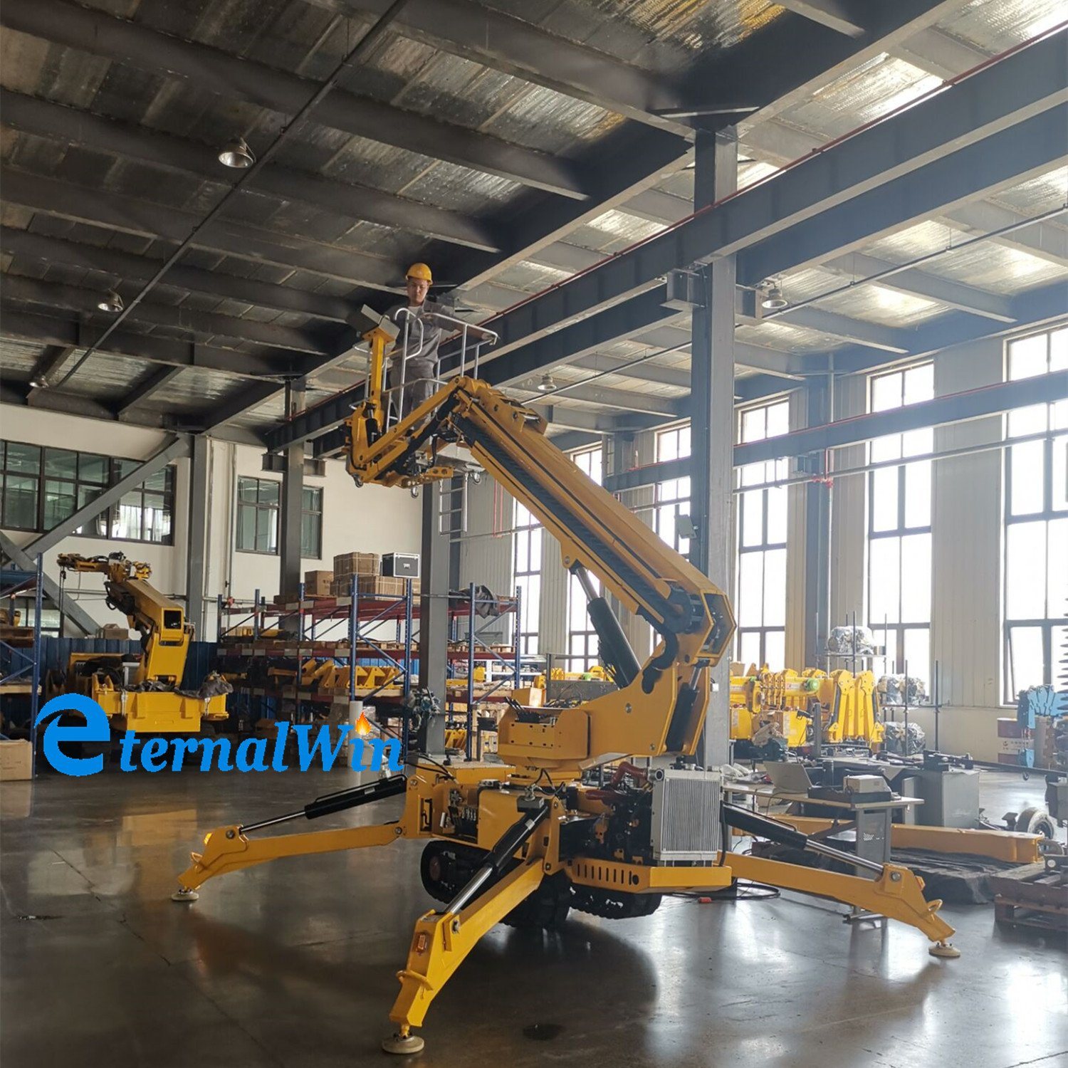 Mobile Mini Crane Walking Type Crawler Spider Crane