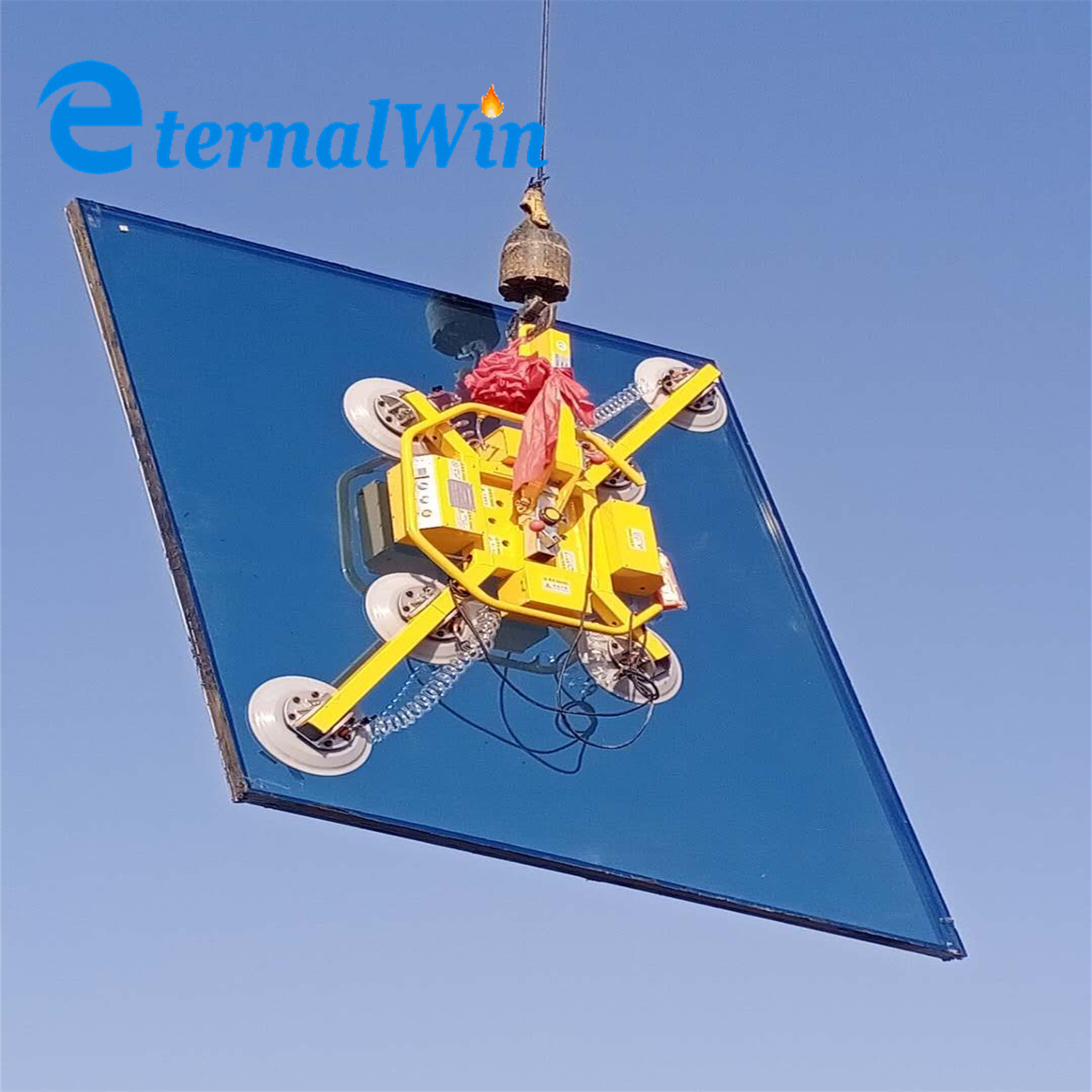 New Design Portable Mini Suction Glass Vacuum Lifter Eight Suction Cup Flat Vacuum Glass Sucker Lifter for Crane