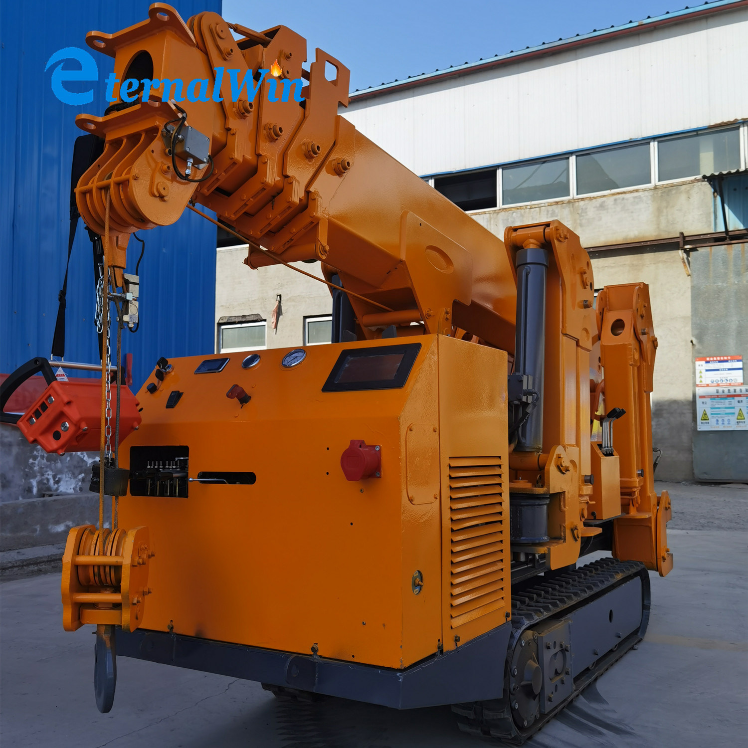 New Electrical Diesel Engine Mobile Hydraulic Lifting Cranes Rubber Crawler Spider Crane Mobile Spider Crane 3ton 5ton 8ton 12ton